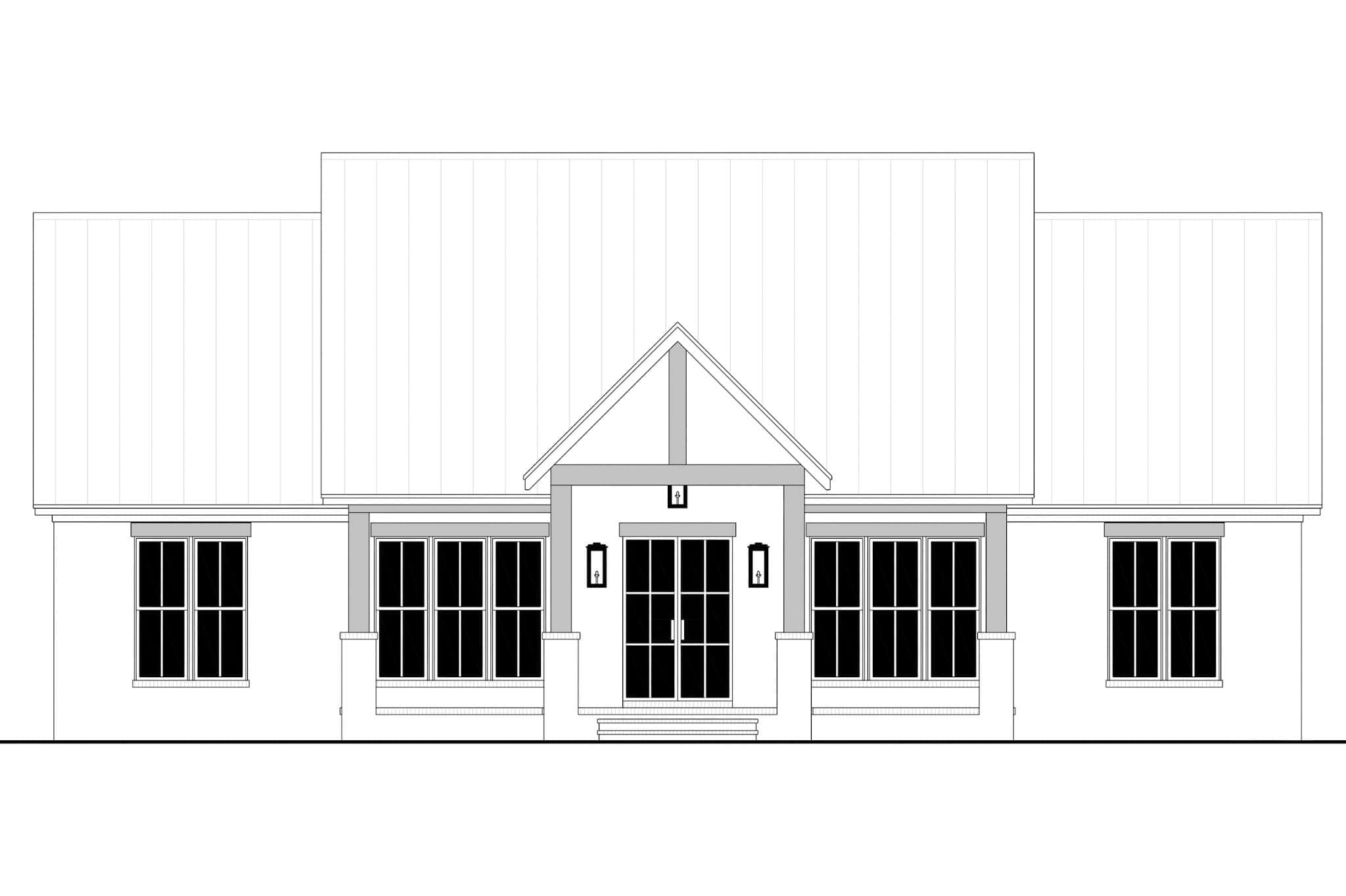 Home Plan Front Elevation of this 3-Bedroom,2400 Sq Ft Plan -142-1529