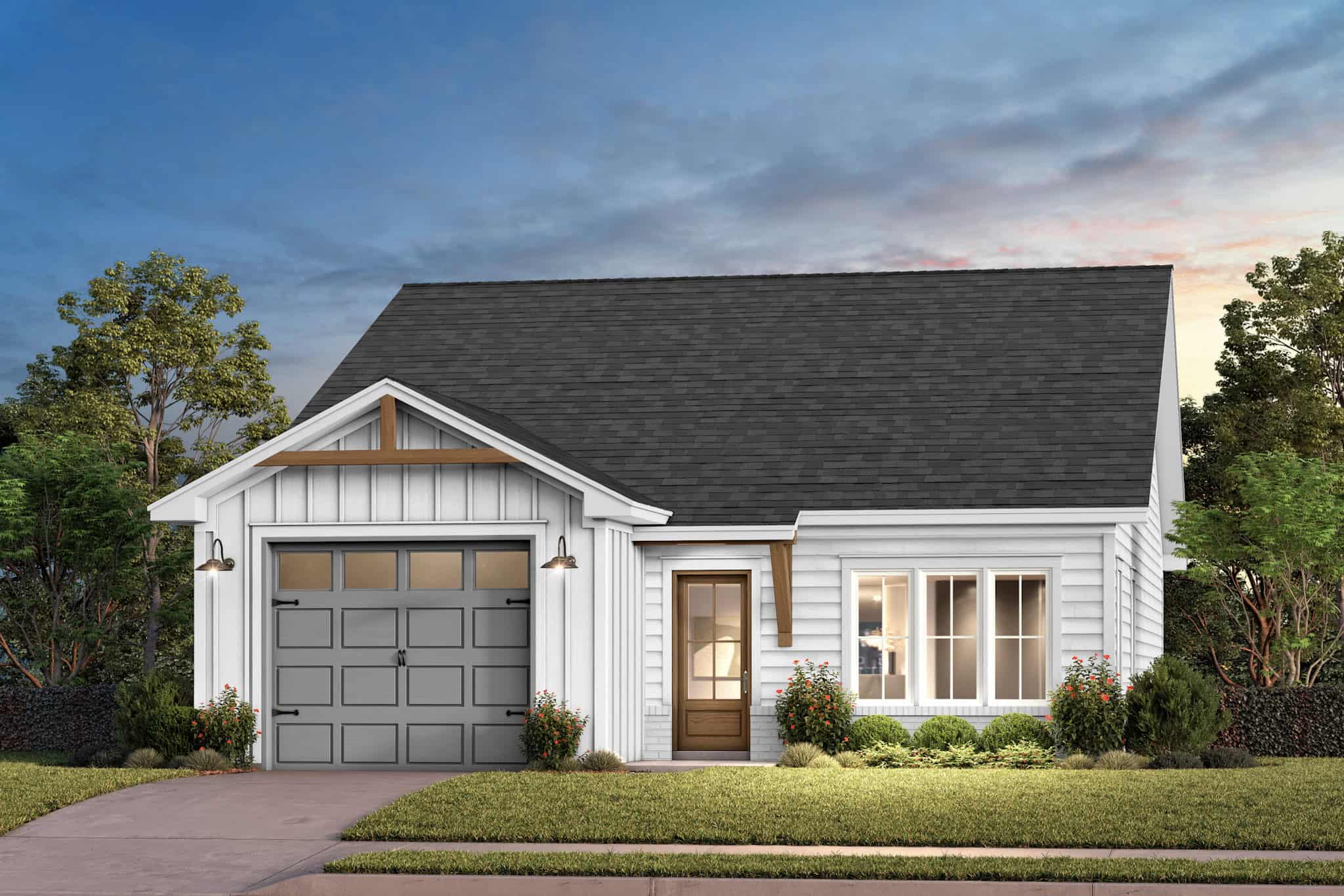 Home at Night of this 2-Bedroom,1191 Sq Ft Plan -142-1531