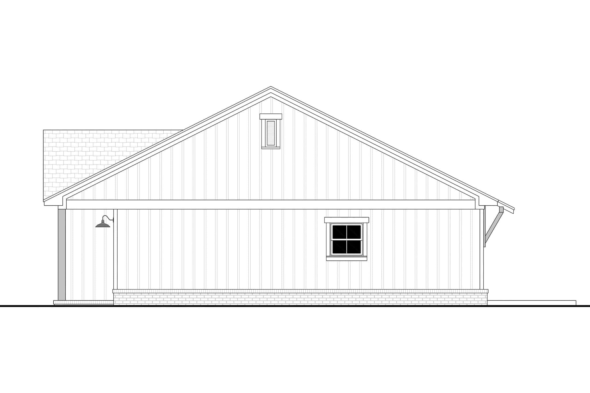 Home Plan Right Elevation of this 6-Bedroom,3000 Sq Ft Plan -142-1532