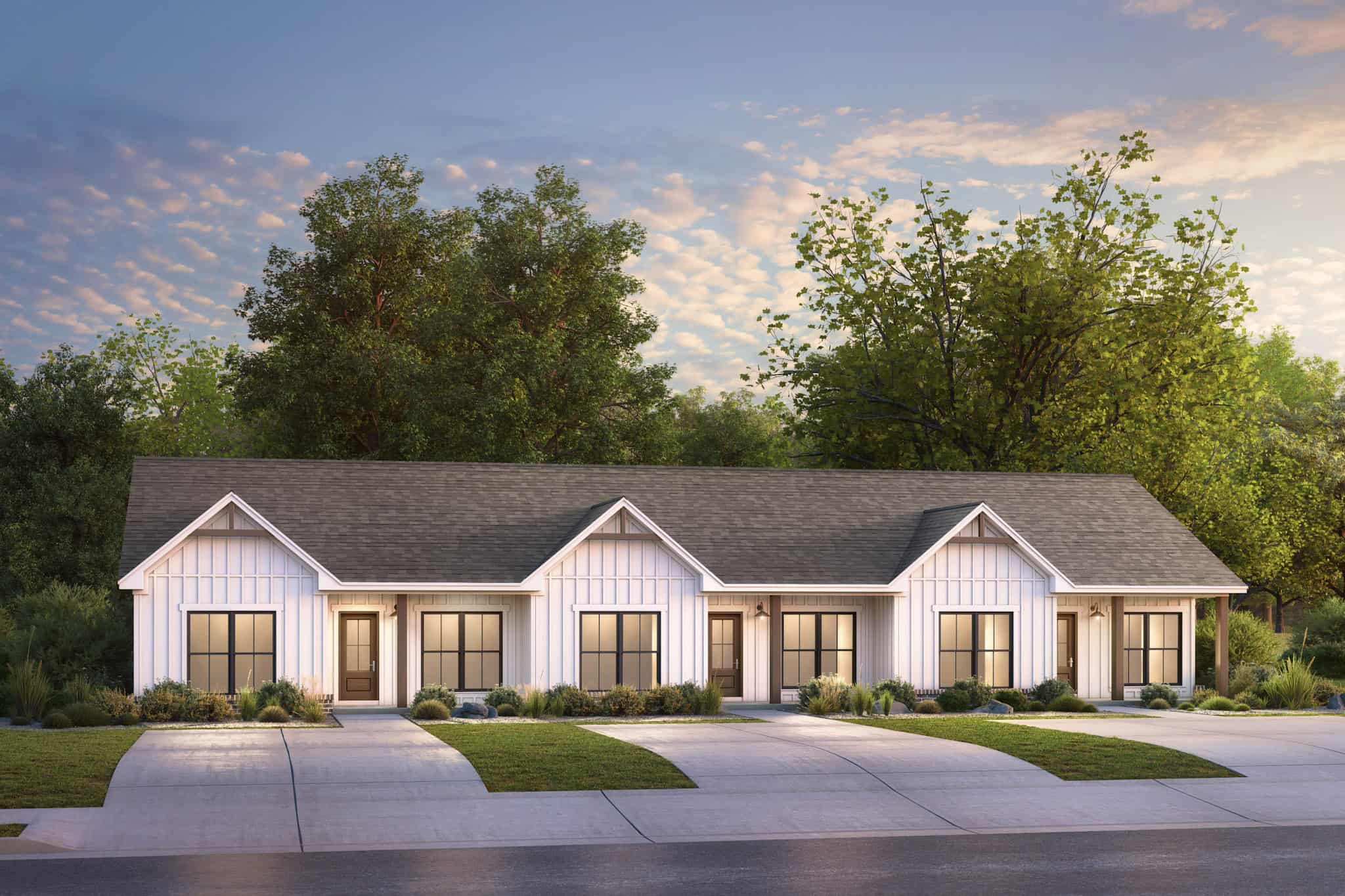 Home at Night of this 6-Bedroom,3000 Sq Ft Plan -142-1532