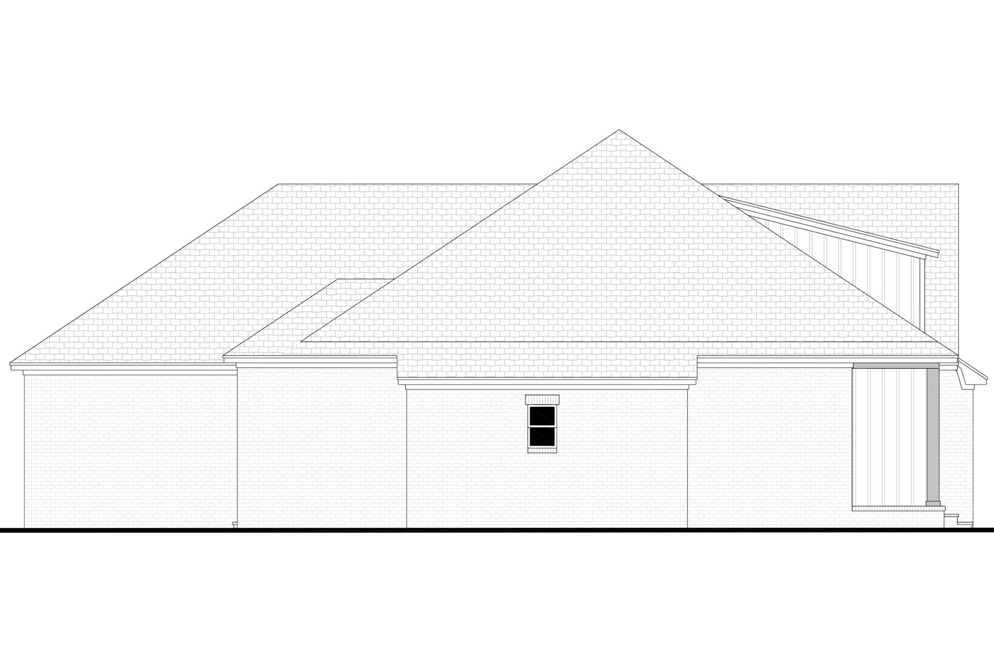 Home Plan Left Elevation of this 3-Bedroom,2200 Sq Ft Plan -142-1533