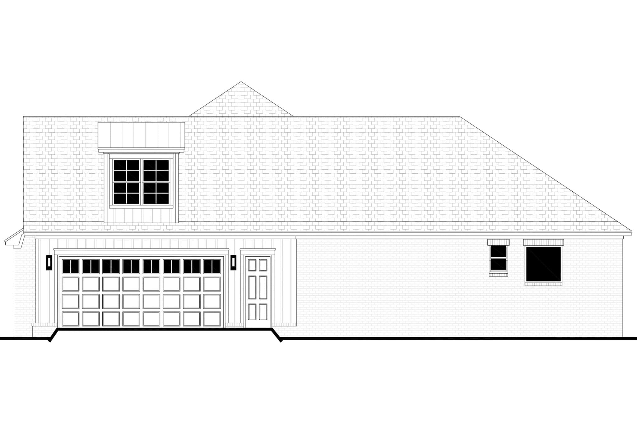 Home Plan Right Elevation of this 3-Bedroom,2200 Sq Ft Plan -142-1533