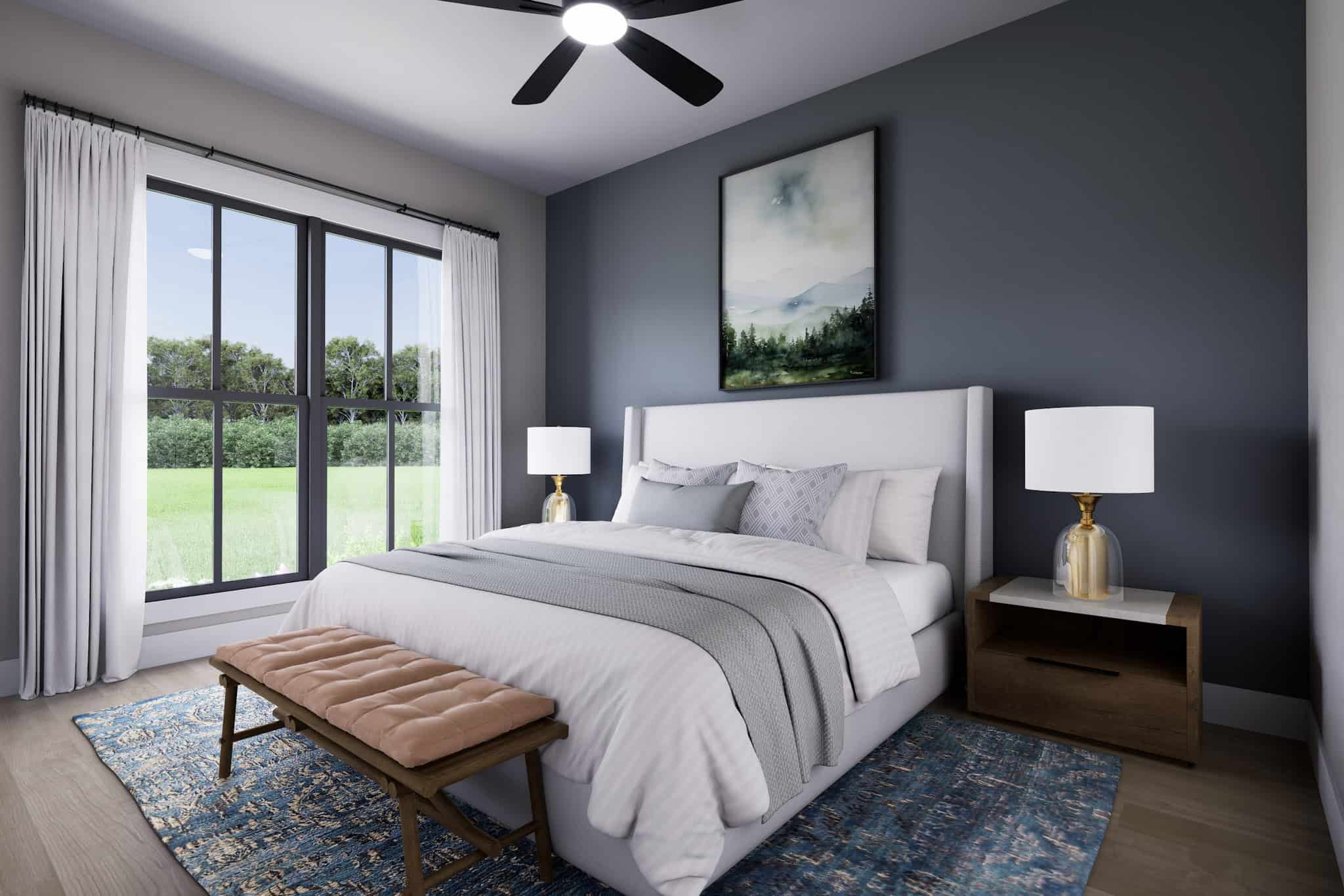 Master Bedroom of this 2-Bedroom,1260 Sq Ft Plan -142-1534