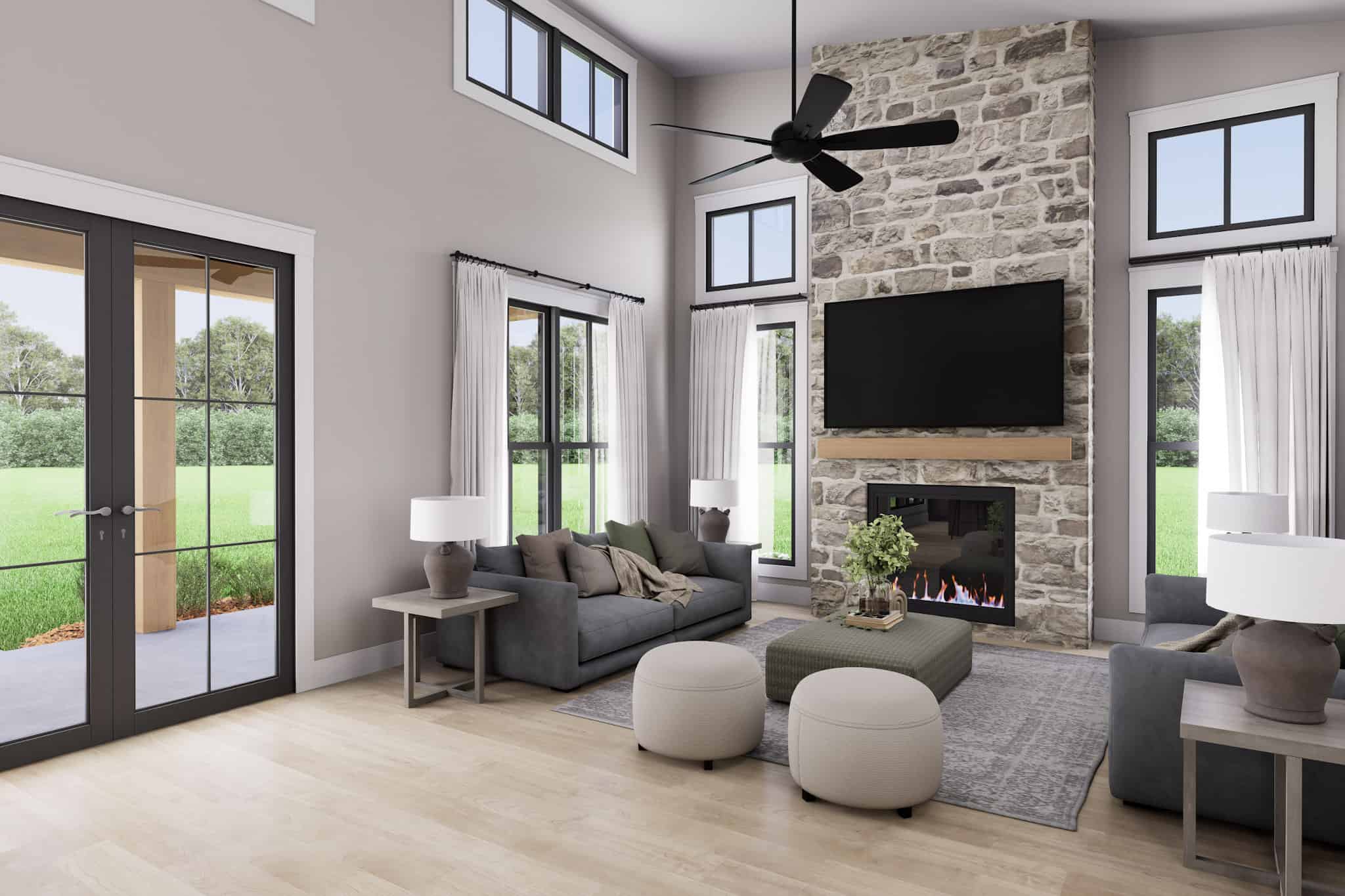Living Room of this 2-Bedroom,1260 Sq Ft Plan -142-1534