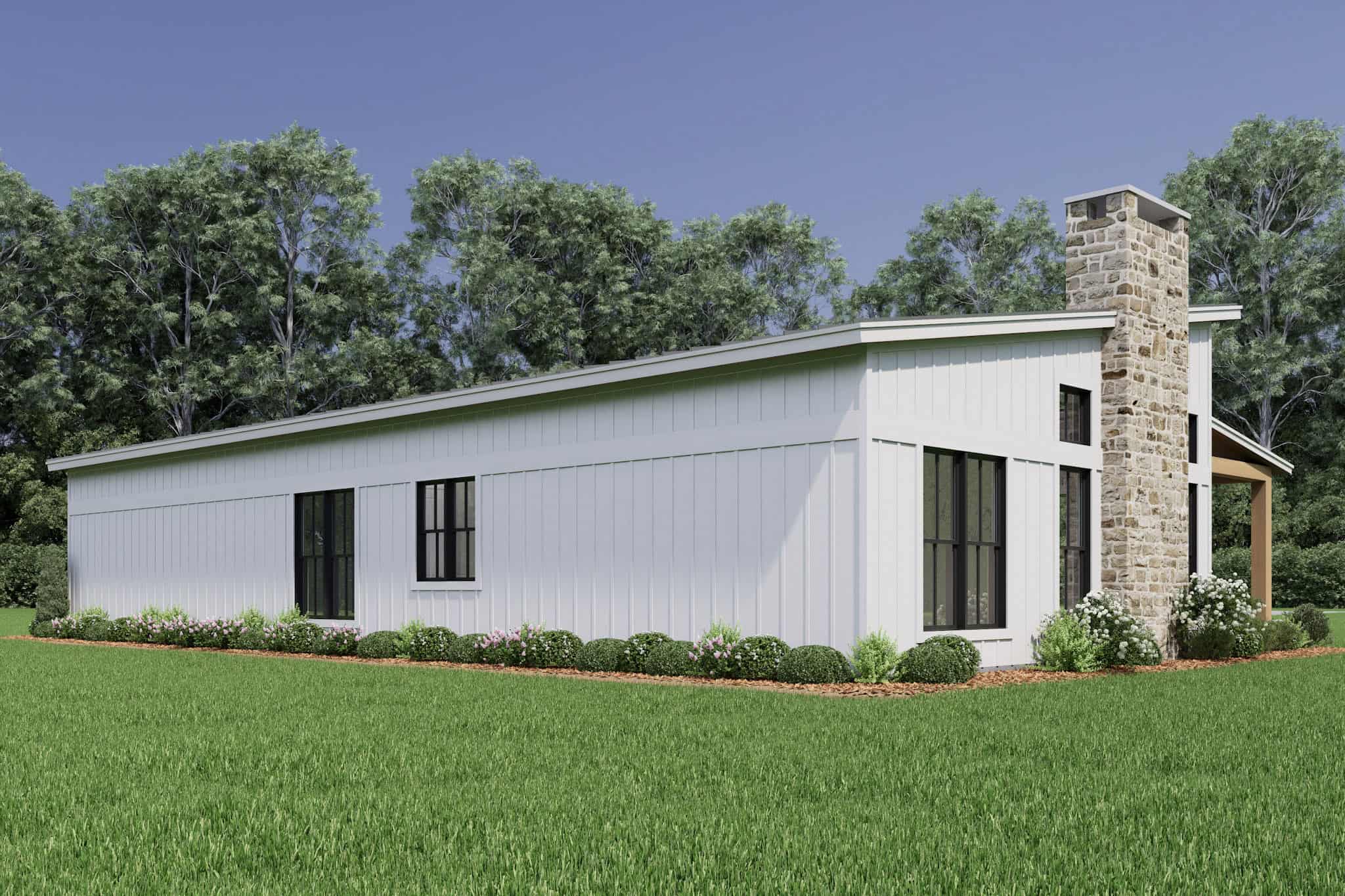 Rear View of this 2-Bedroom,1260 Sq Ft Plan -142-1534