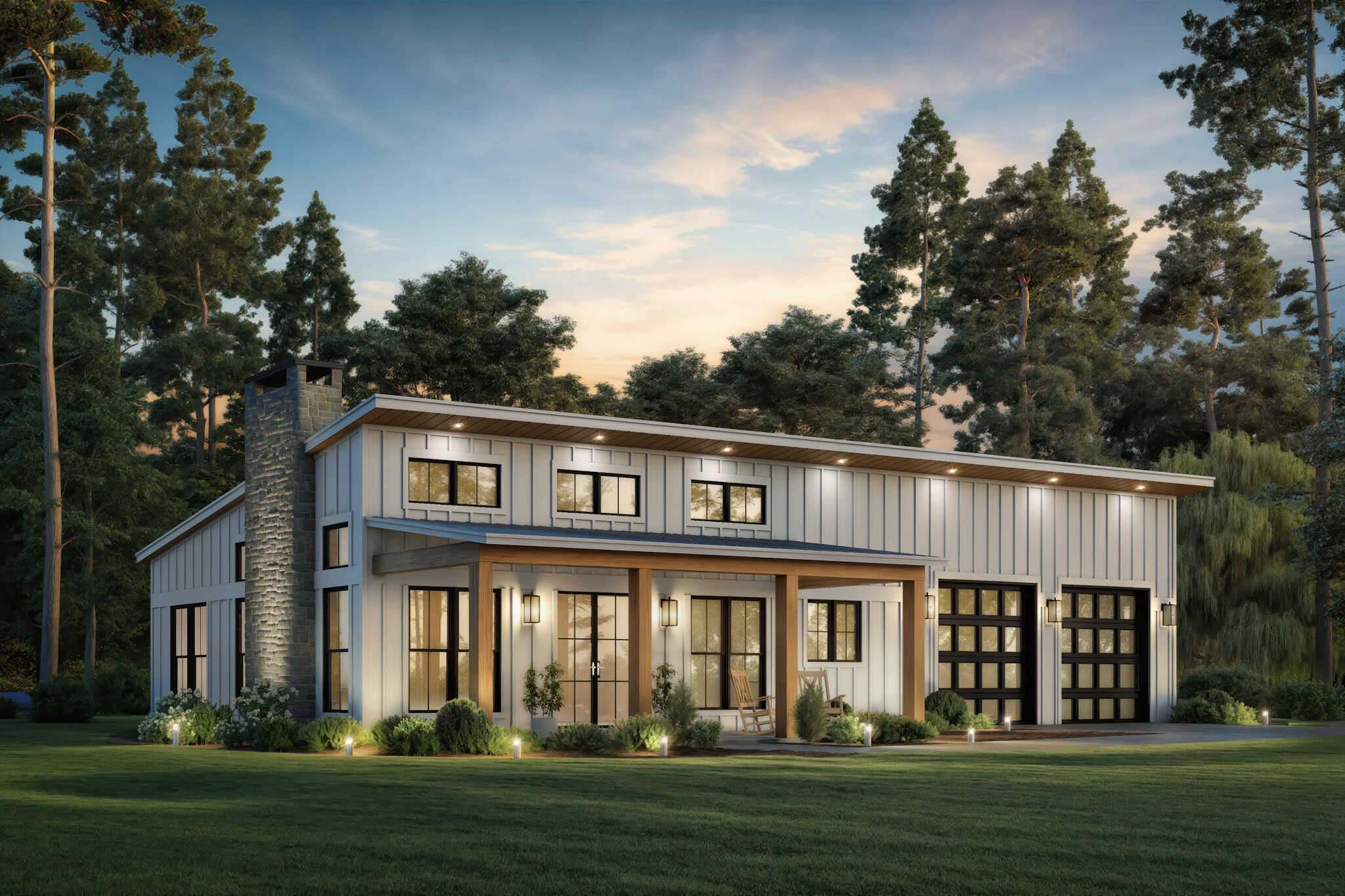 Home at Night of this 2-Bedroom,1260 Sq Ft Plan -142-1534