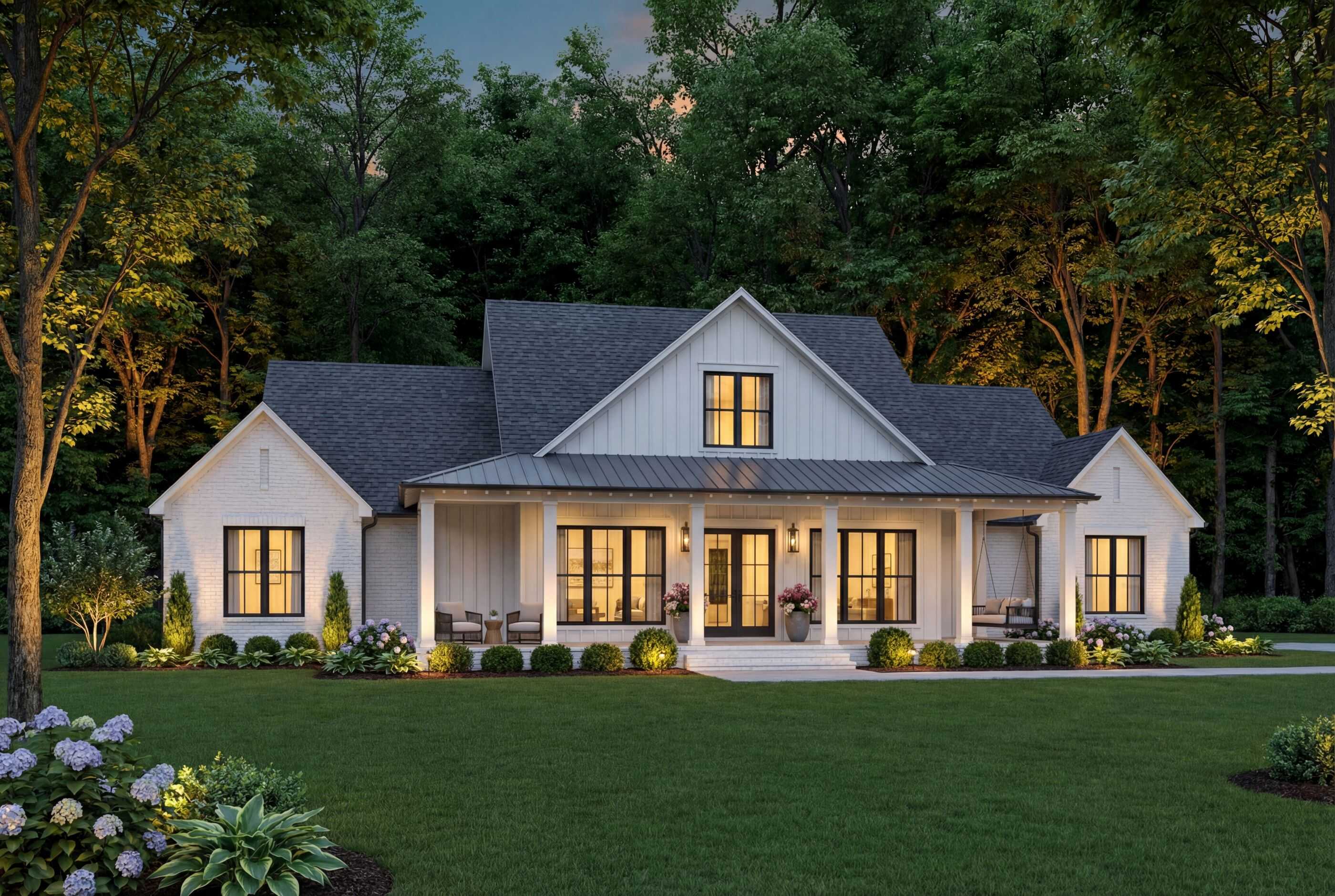 Home at Night of this 4-Bedroom,2655 Sq Ft Plan -142-1538