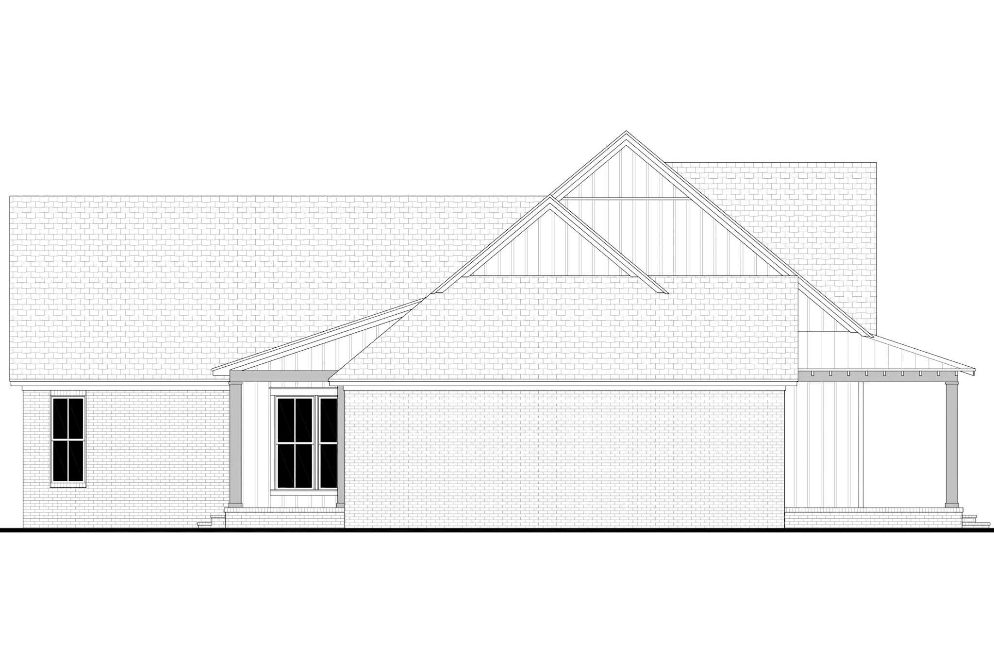 Home Plan Left Elevation of this 4-Bedroom,2655 Sq Ft Plan -142-1538