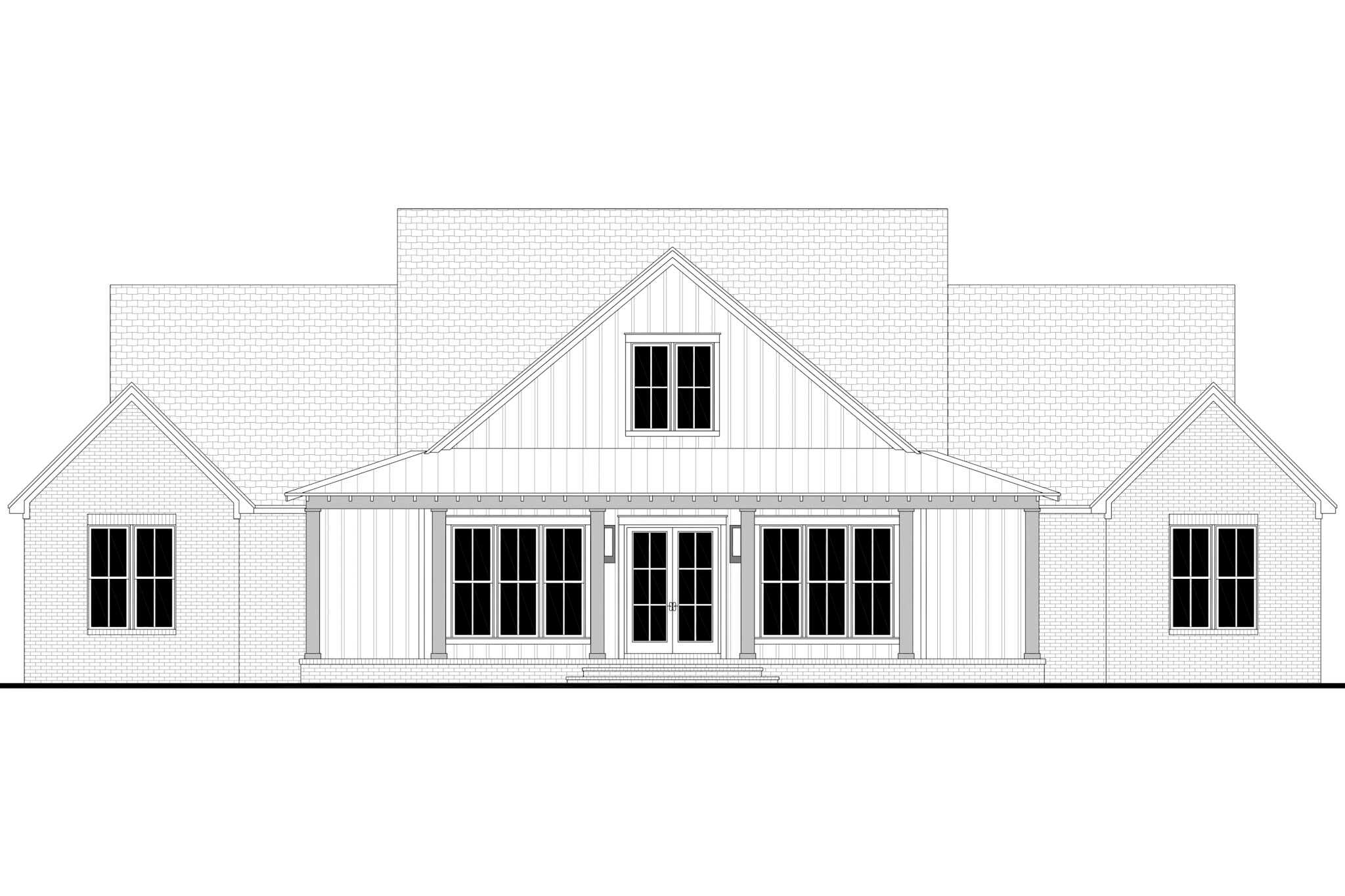Home Plan Front Elevation of this 4-Bedroom,2655 Sq Ft Plan -142-1538