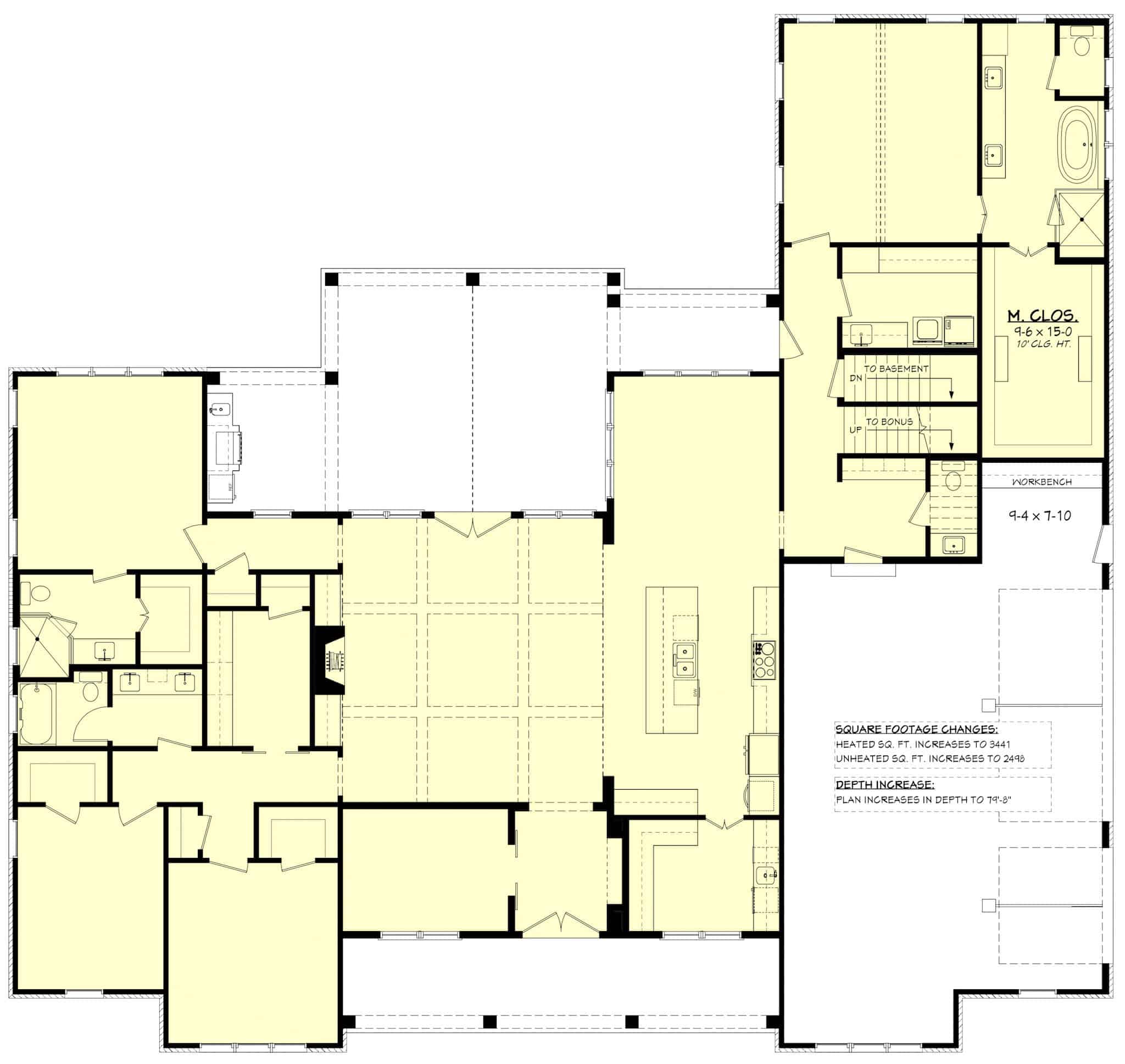 Main Level of Southern Plan #142-1539