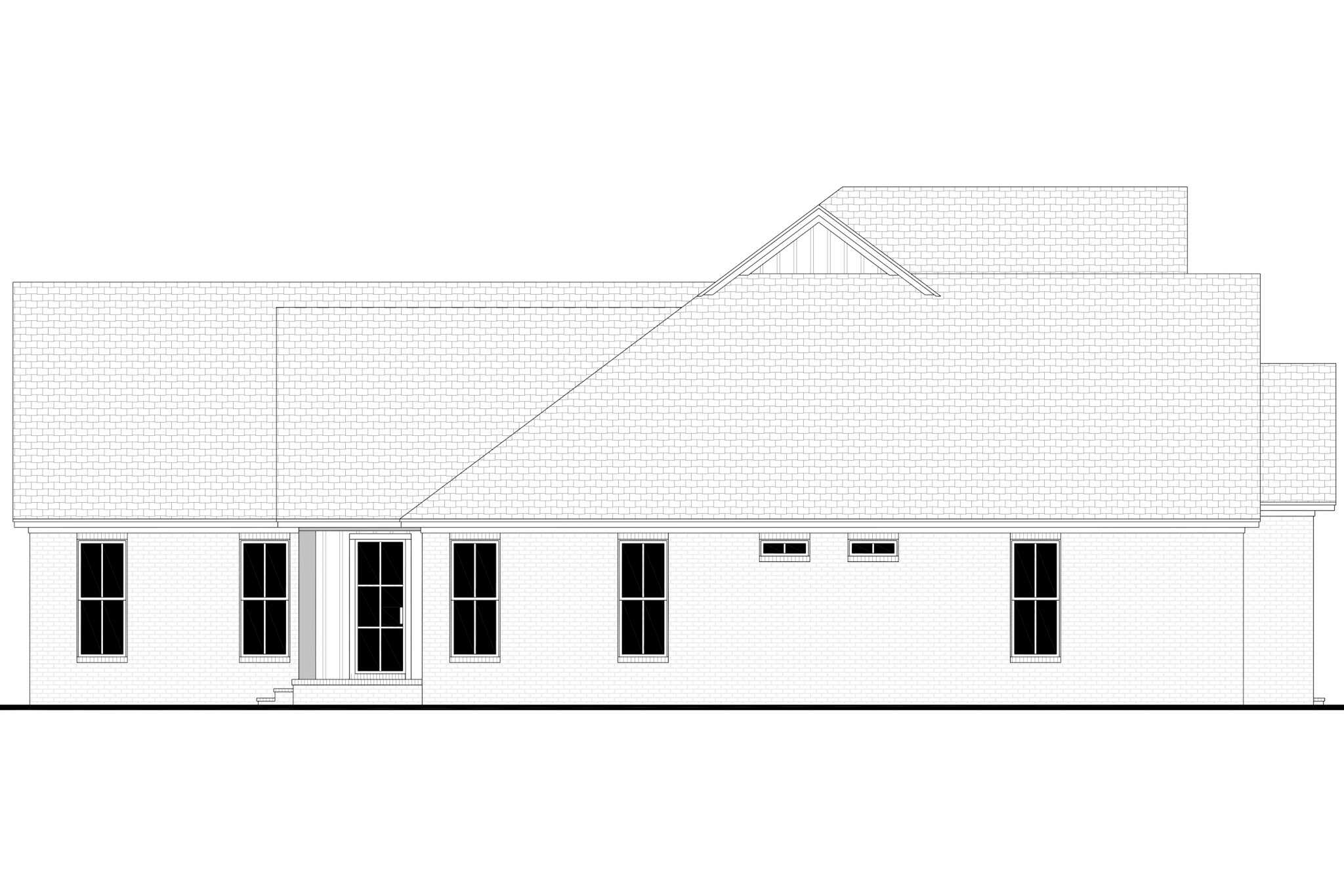 Home Plan Left Elevation of this 4-Bedroom,3354 Sq Ft Plan -142-1539
