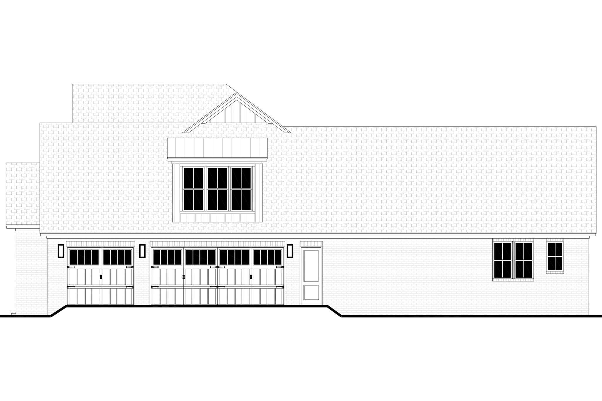 Home Plan Right Elevation of this 4-Bedroom,3354 Sq Ft Plan -142-1539