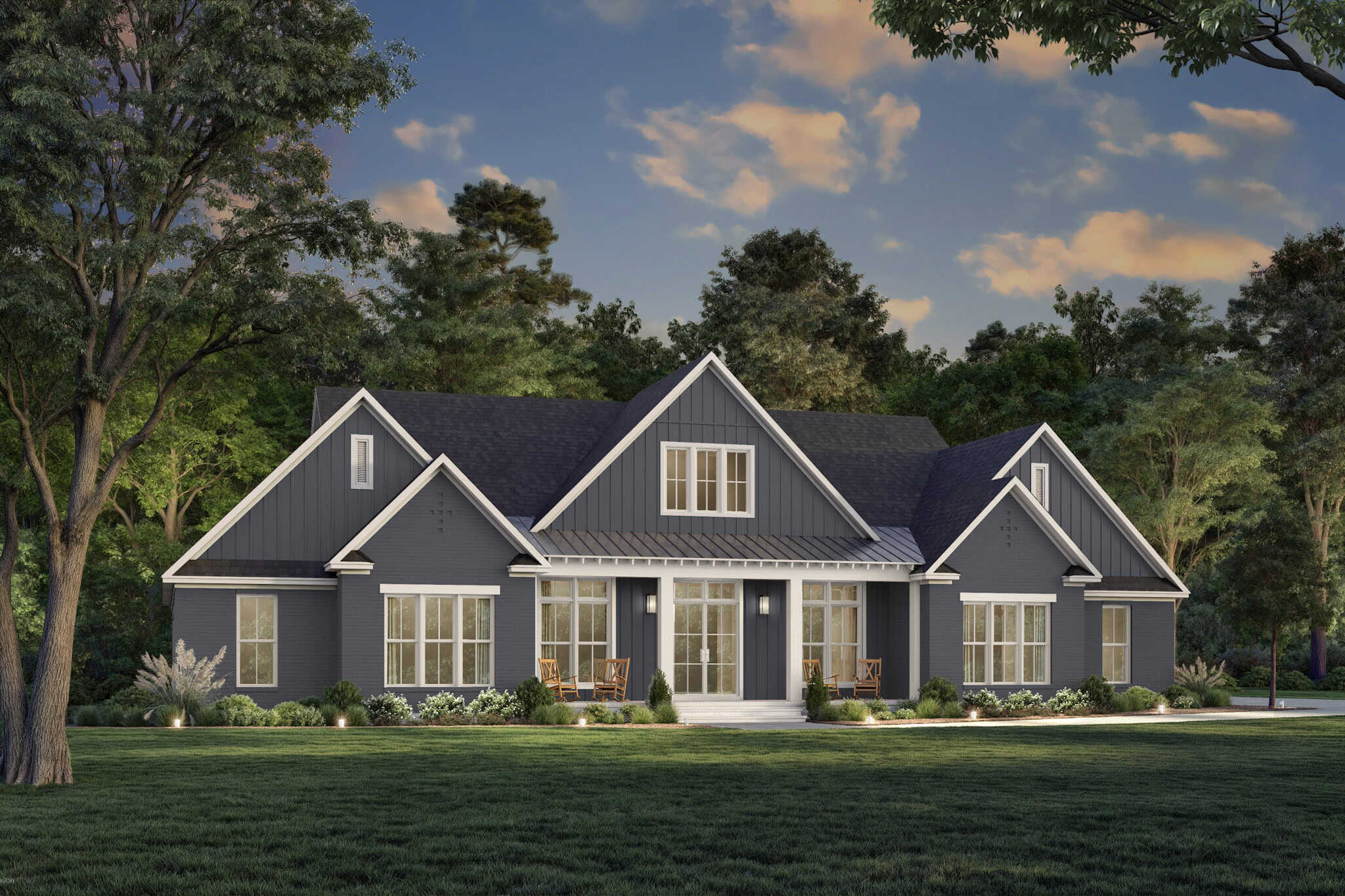 Home at Night of this 4-Bedroom,3354 Sq Ft Plan -142-1539