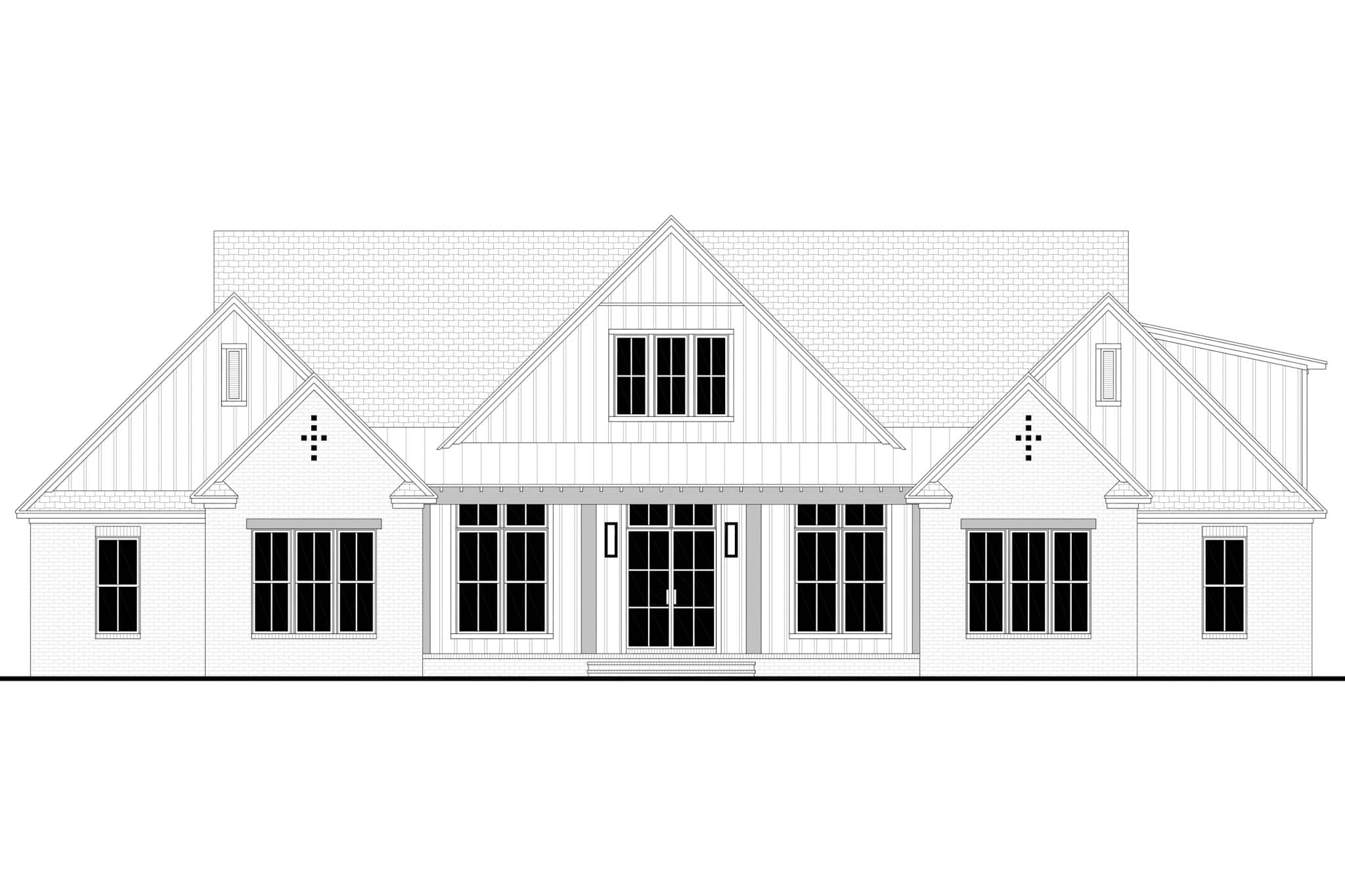 Home Plan Front Elevation of this 4-Bedroom,3354 Sq Ft Plan -142-1539