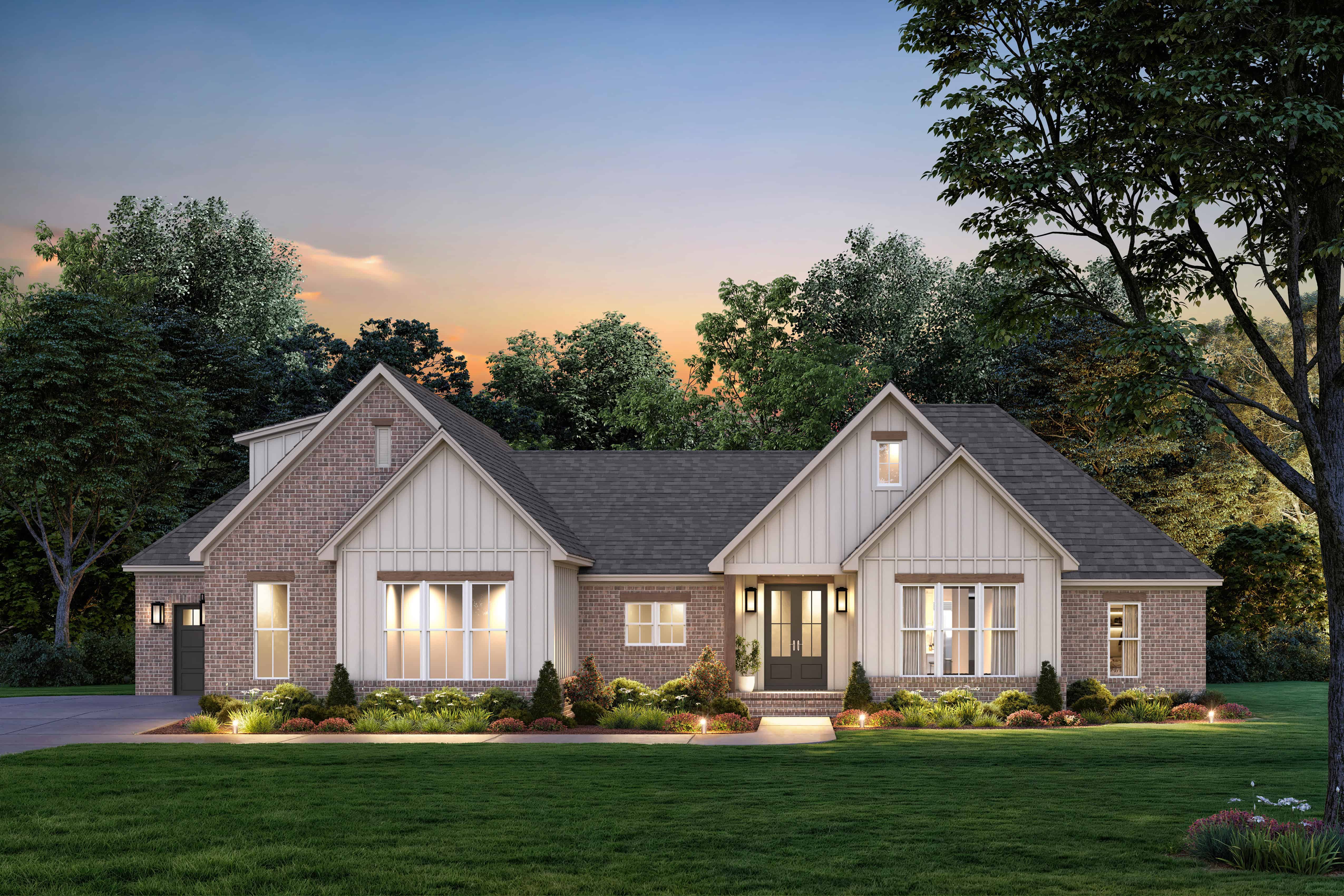 Home at Night of this 4-Bedroom,2557 Sq Ft Plan -142-1541
