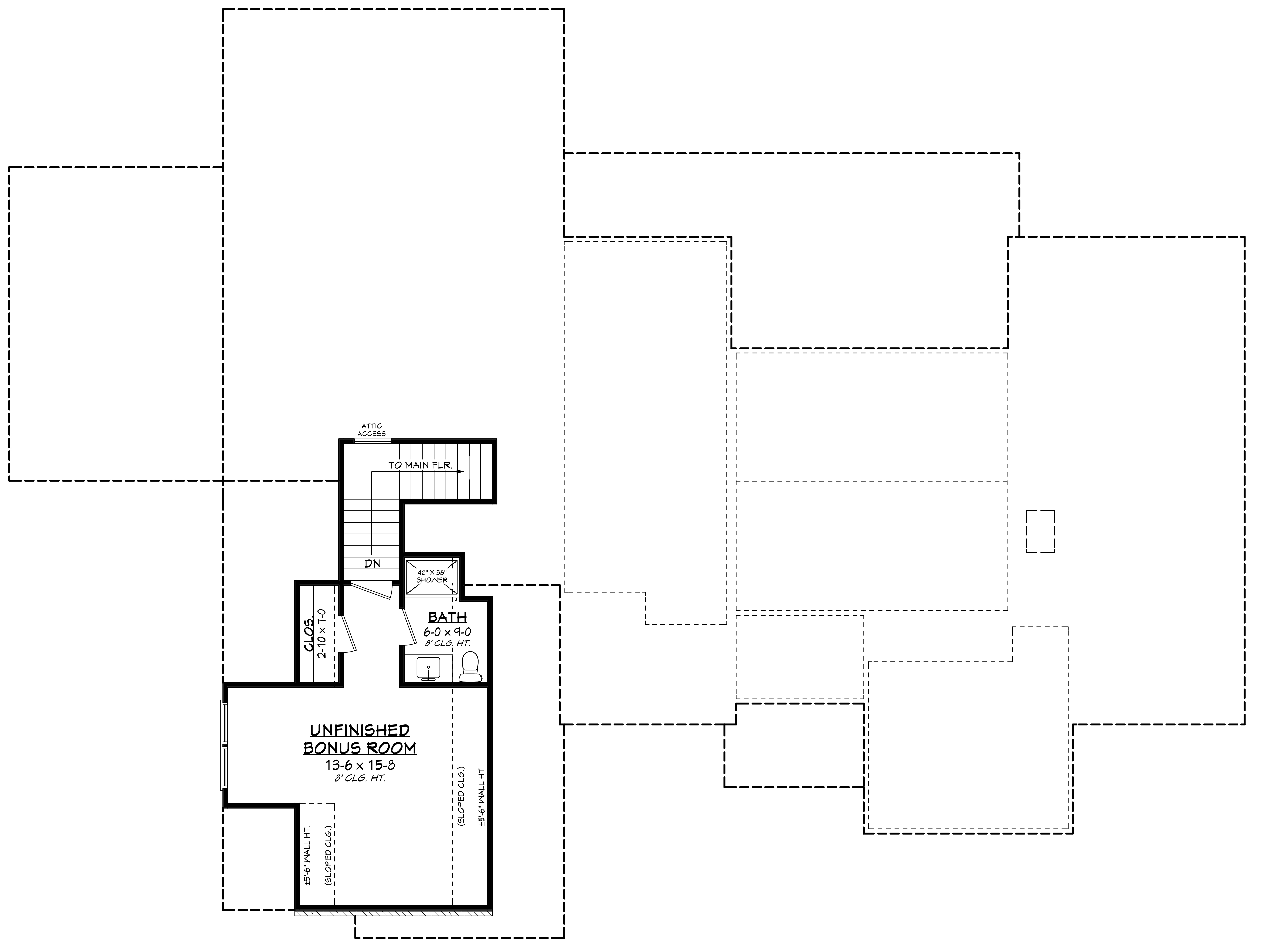 Bonus Room of Traditional Plan #142-1541