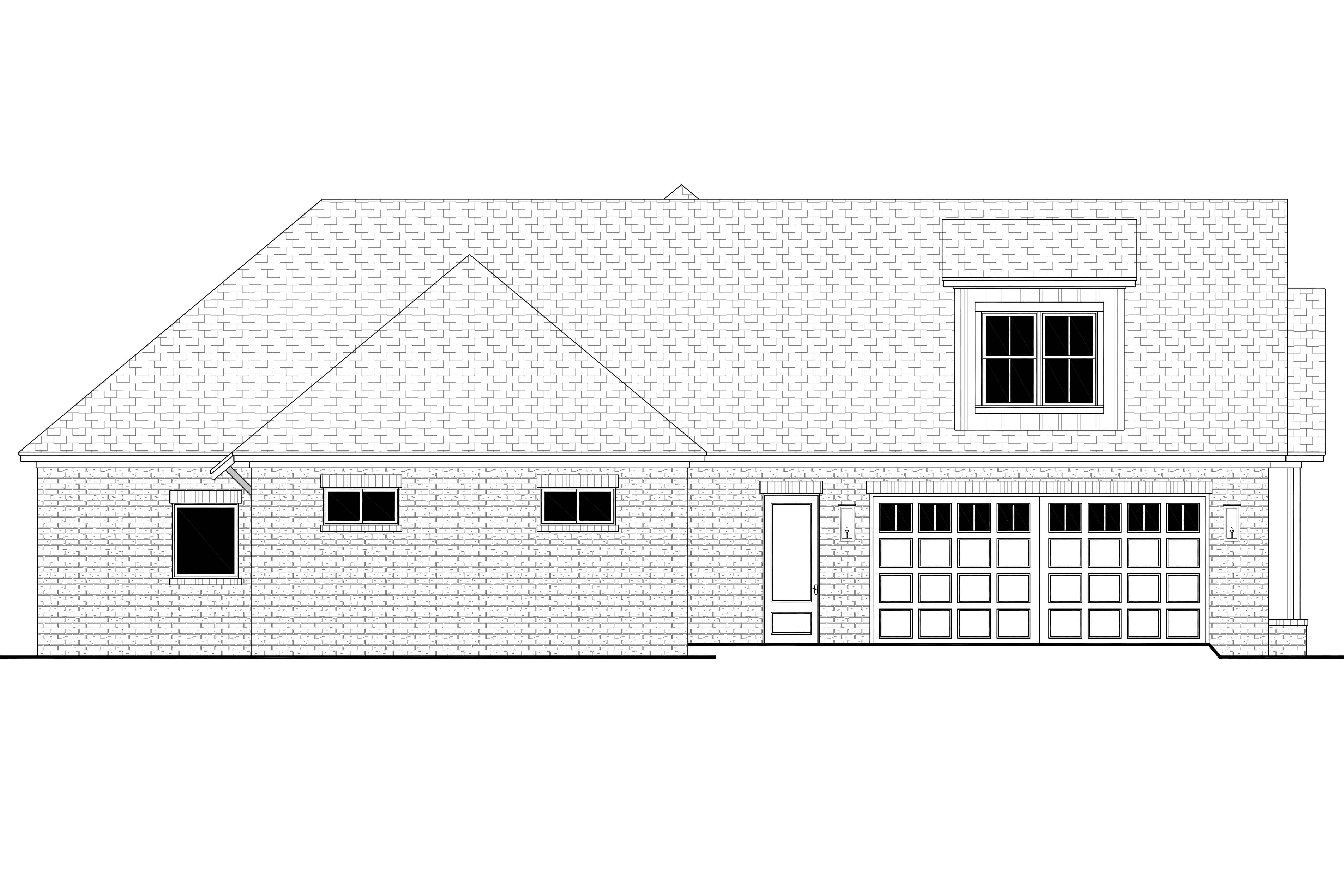 Home Plan Left Elevation of this 4-Bedroom,2557 Sq Ft Plan -142-1541