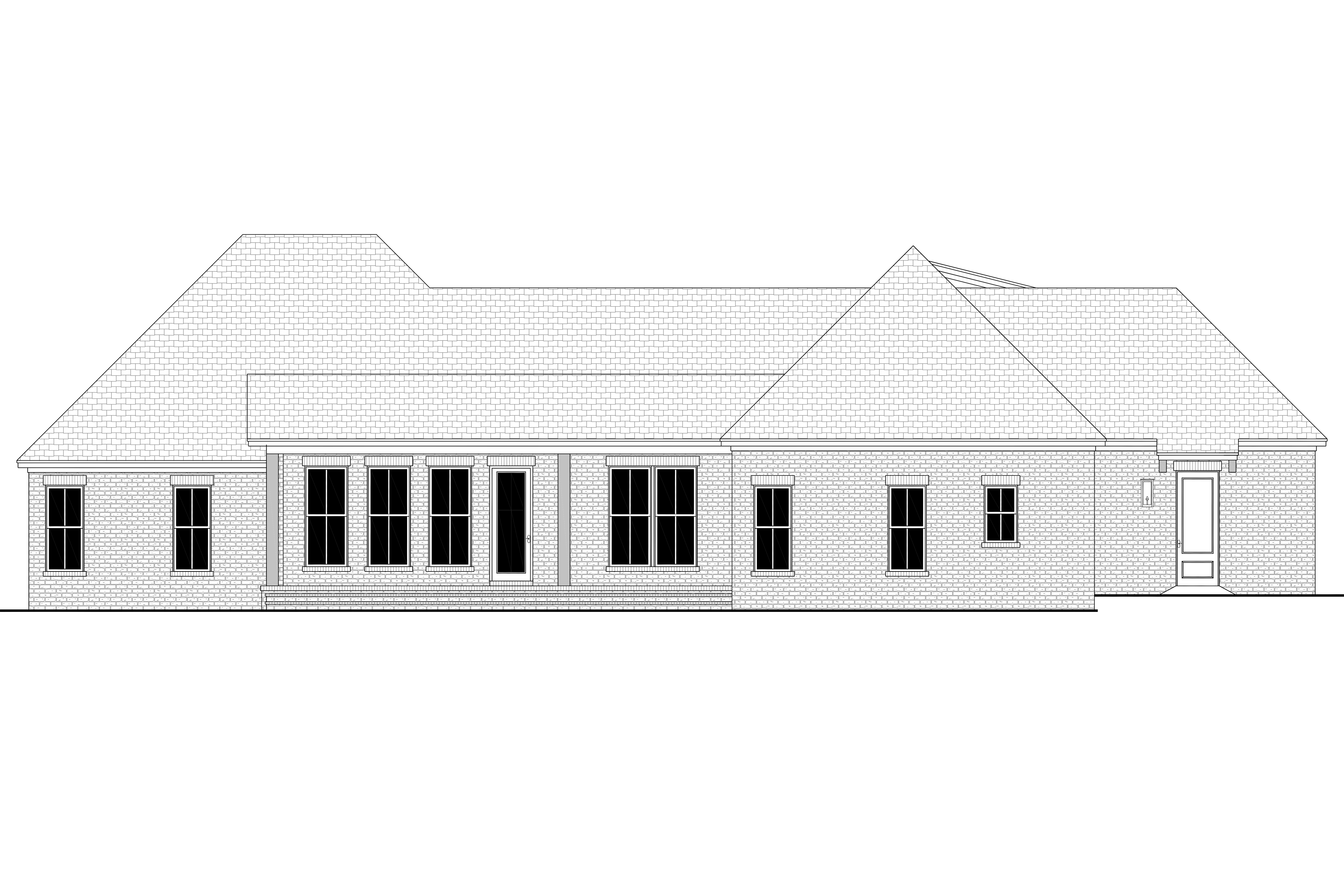 Home Plan Rear Elevation of this 4-Bedroom,2557 Sq Ft Plan -142-1541