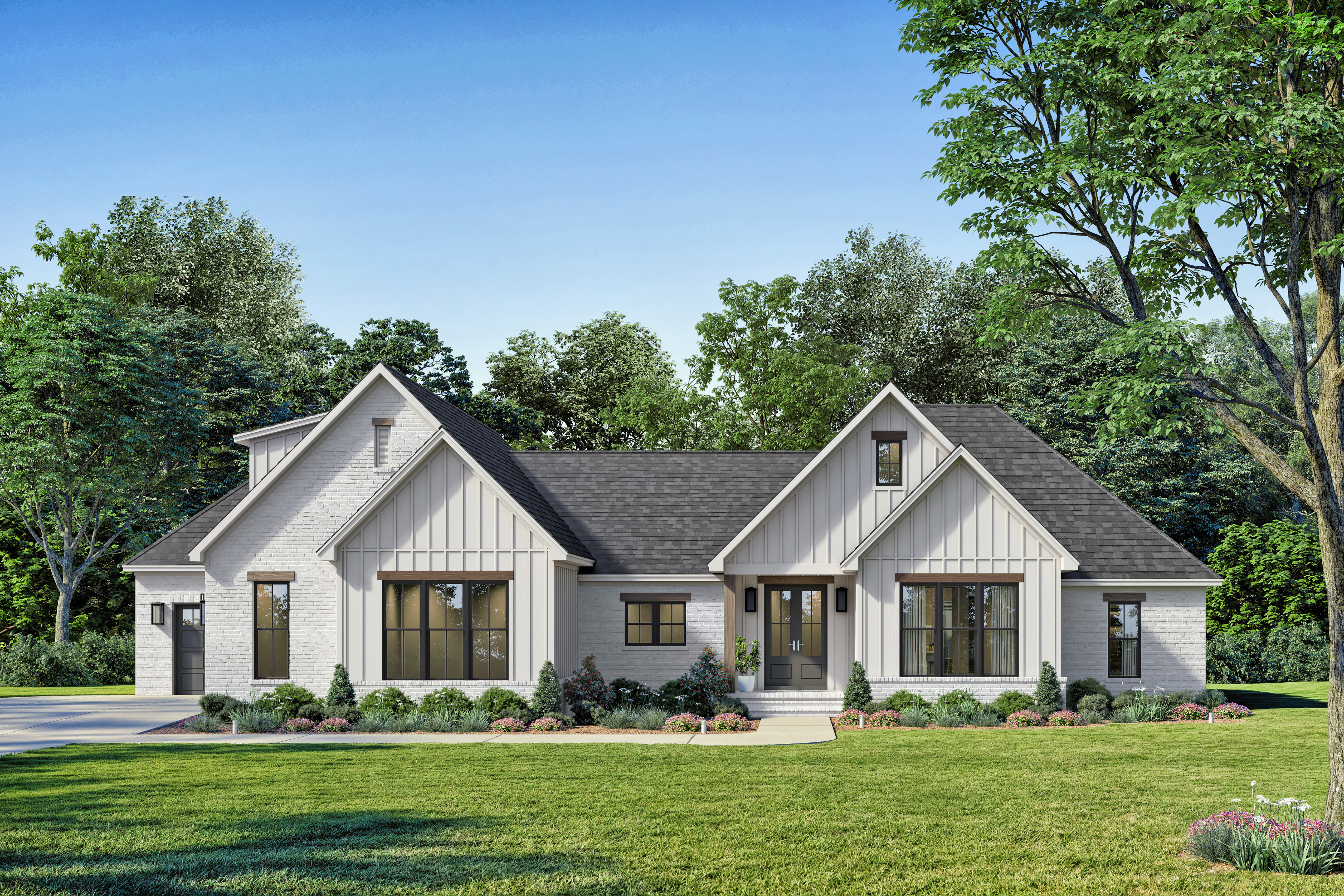 Front elevation of Traditional home (ThePlanCollection: House Plan #142-1541)