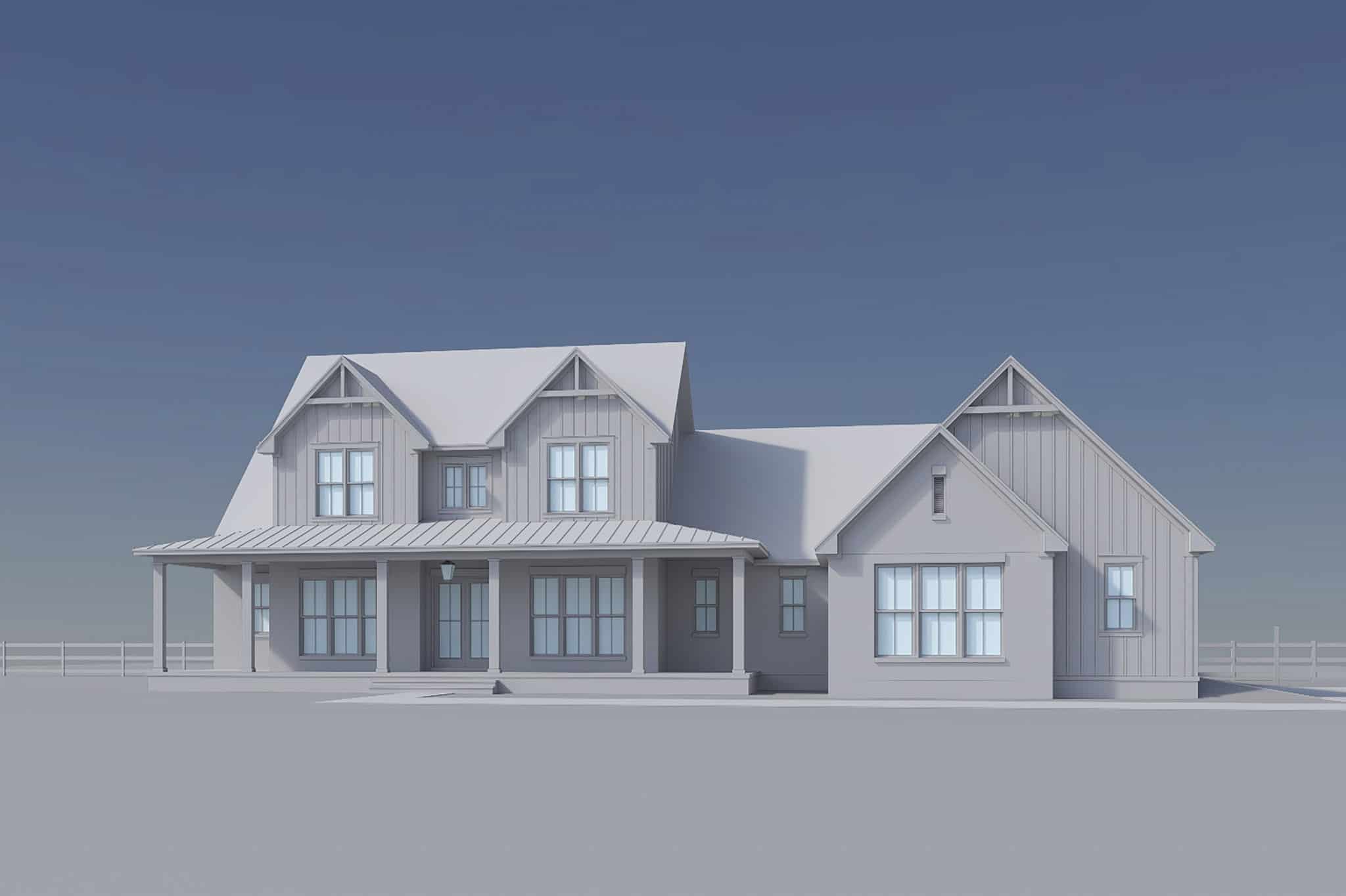 Front View of this 5-Bedroom,3500 Sq Ft Plan -142-1542