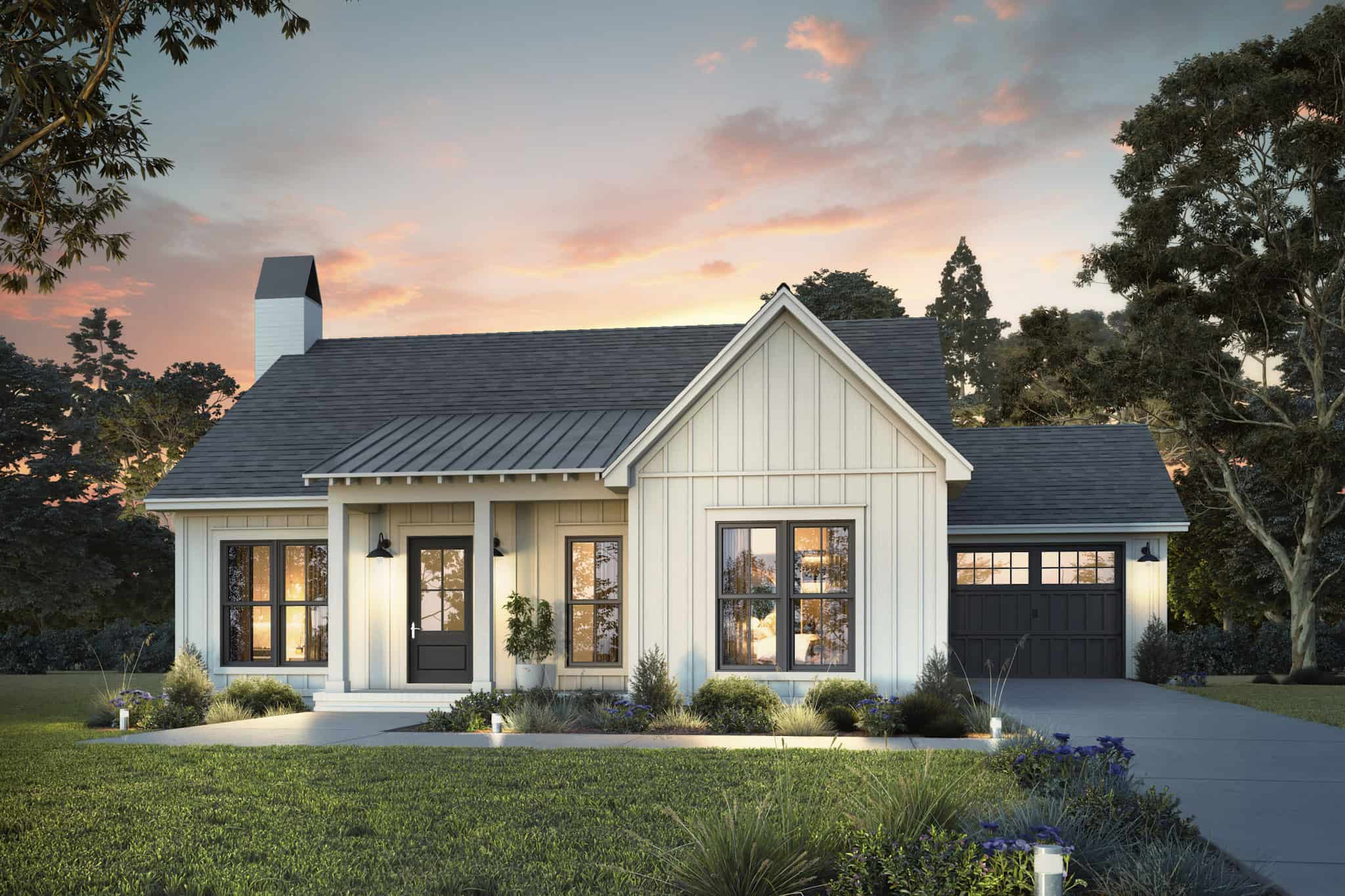 Front View of this 2-Bedroom,1400 Sq Ft Plan -142-1543