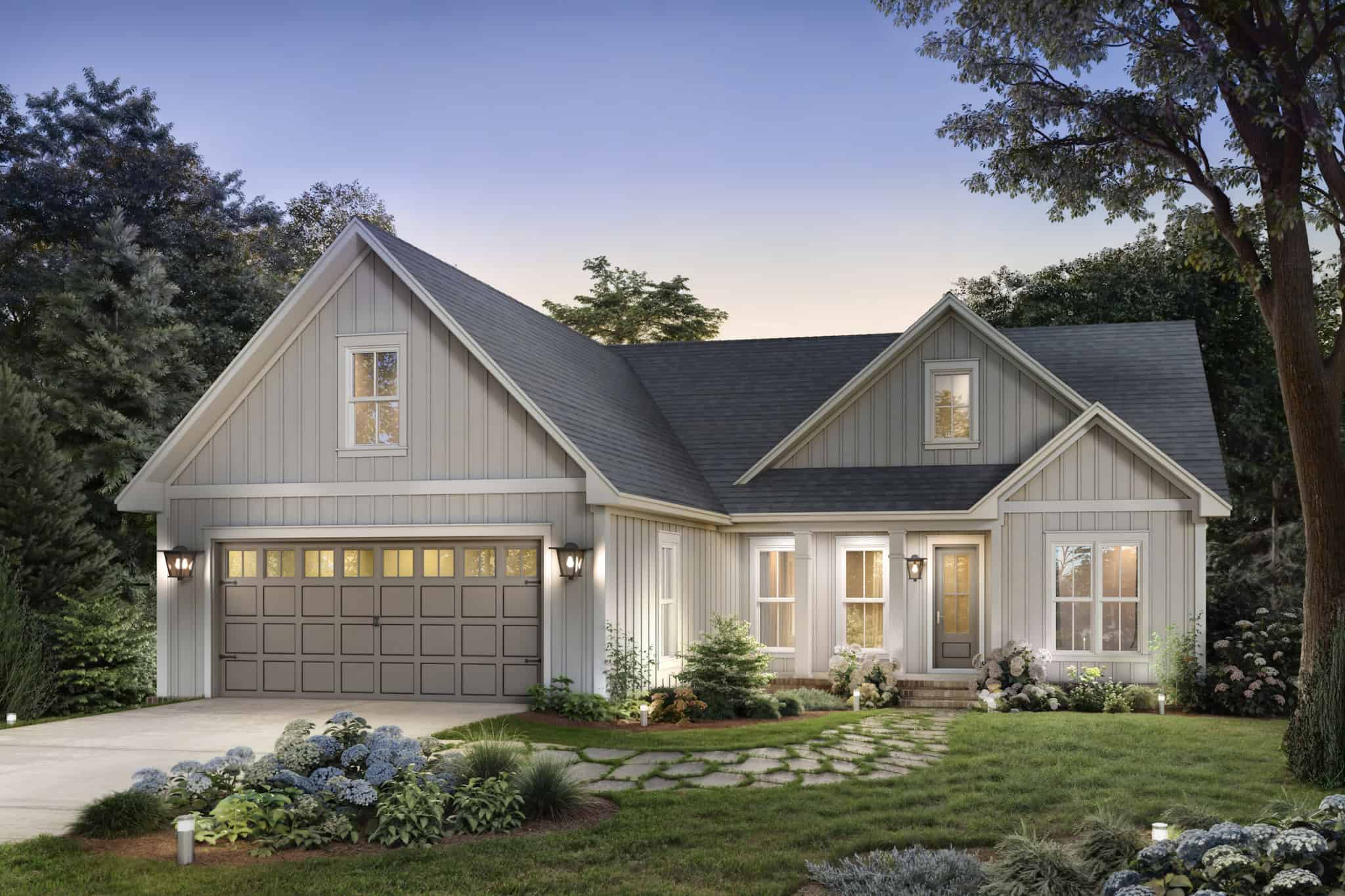 Home at Night of this 3-Bedroom,1526 Sq Ft Plan -142-1546