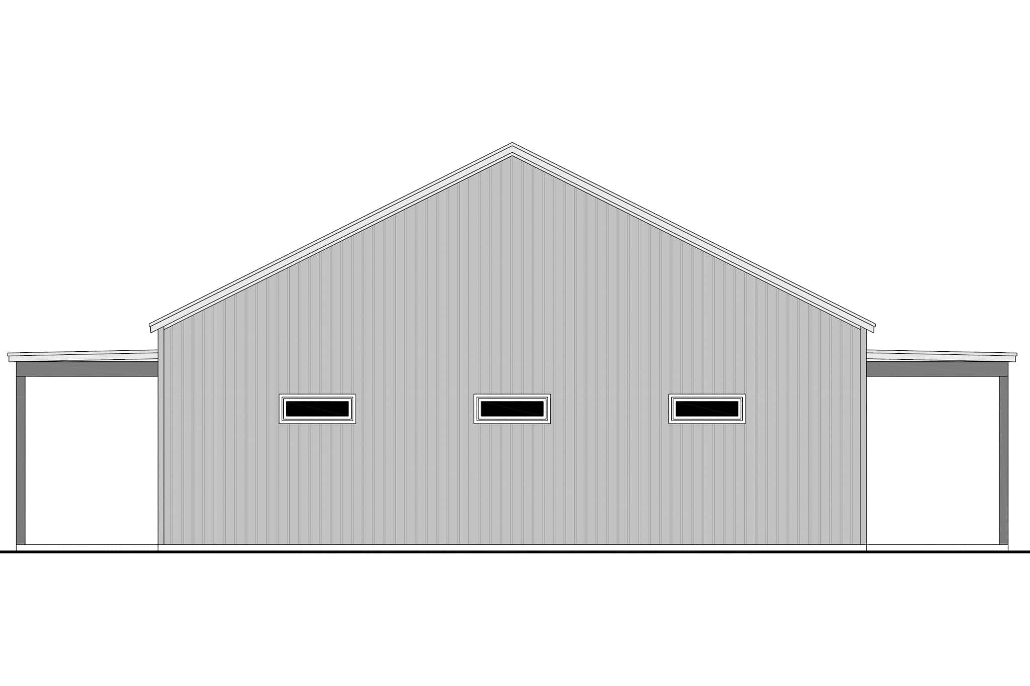 Home Plan Left Elevation of this 2-Bedroom,1260 Sq Ft Plan -142-1547
