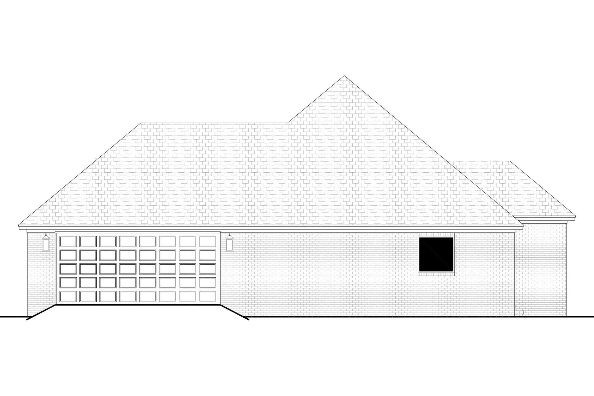 Home Plan Right Elevation of this 4-Bedroom,1880 Sq Ft Plan -142-1549