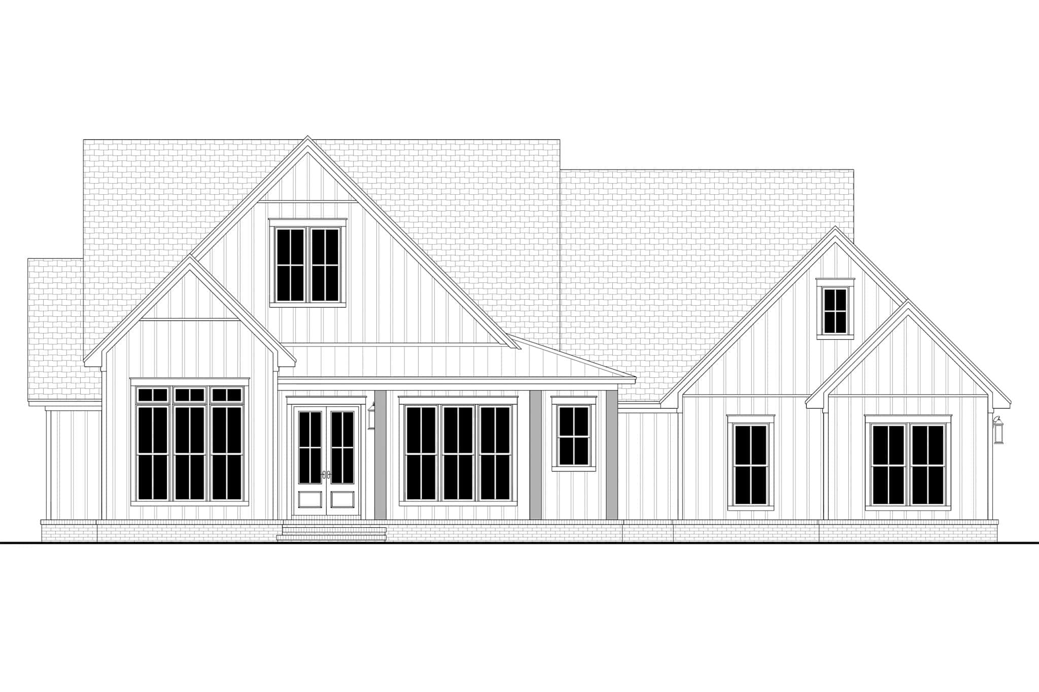 Home Plan Front Elevation of this 4-Bedroom,2364 Sq Ft Plan -142-1550