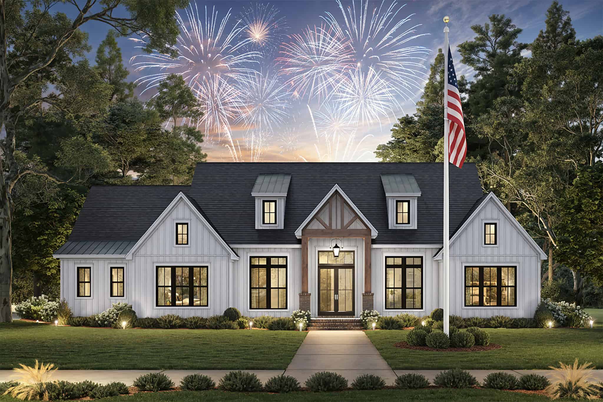 Front View of this 3-Bedroom,2881 Sq Ft Plan -142-1551