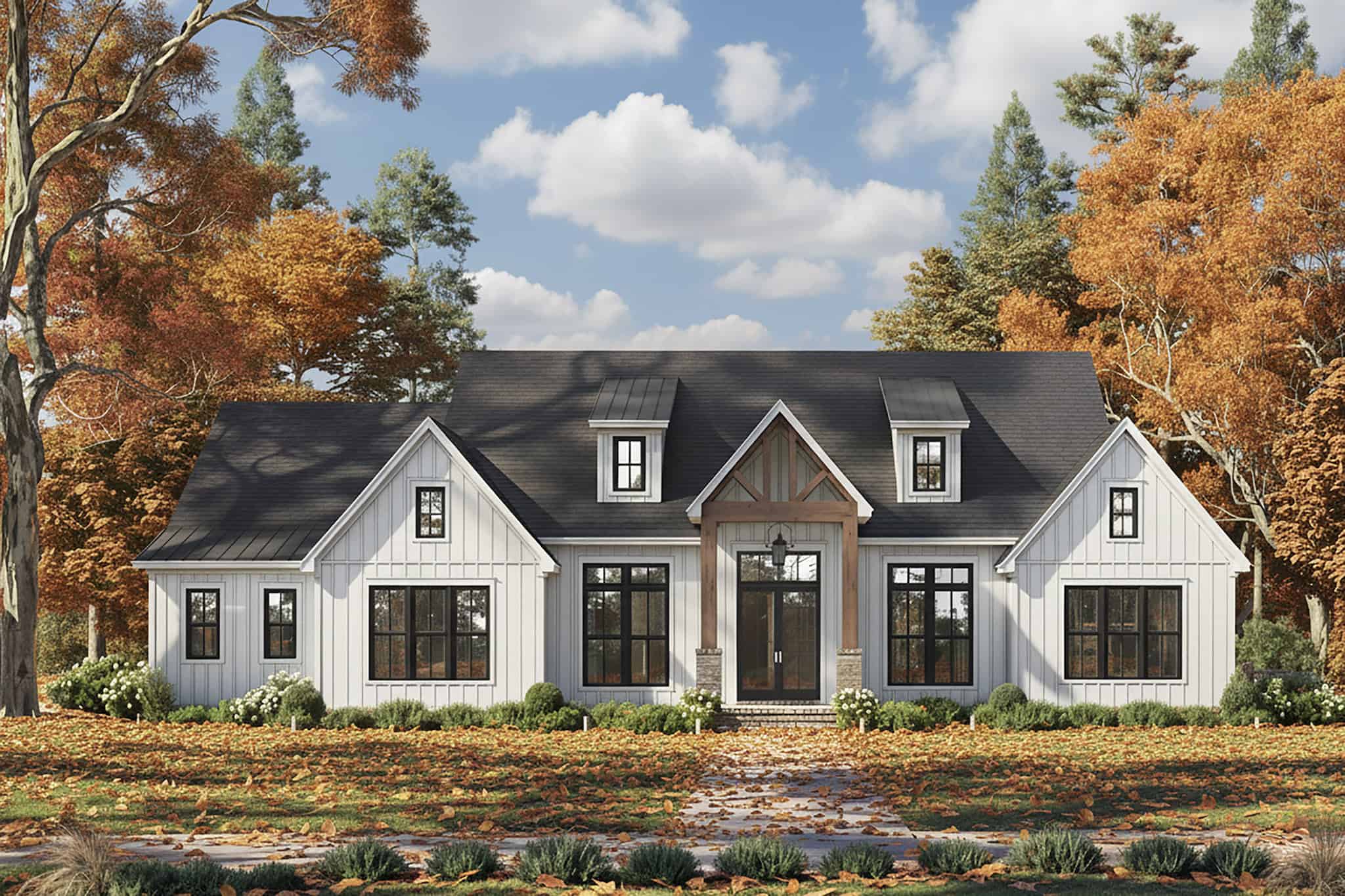 Front View of this 3-Bedroom,2881 Sq Ft Plan -142-1551