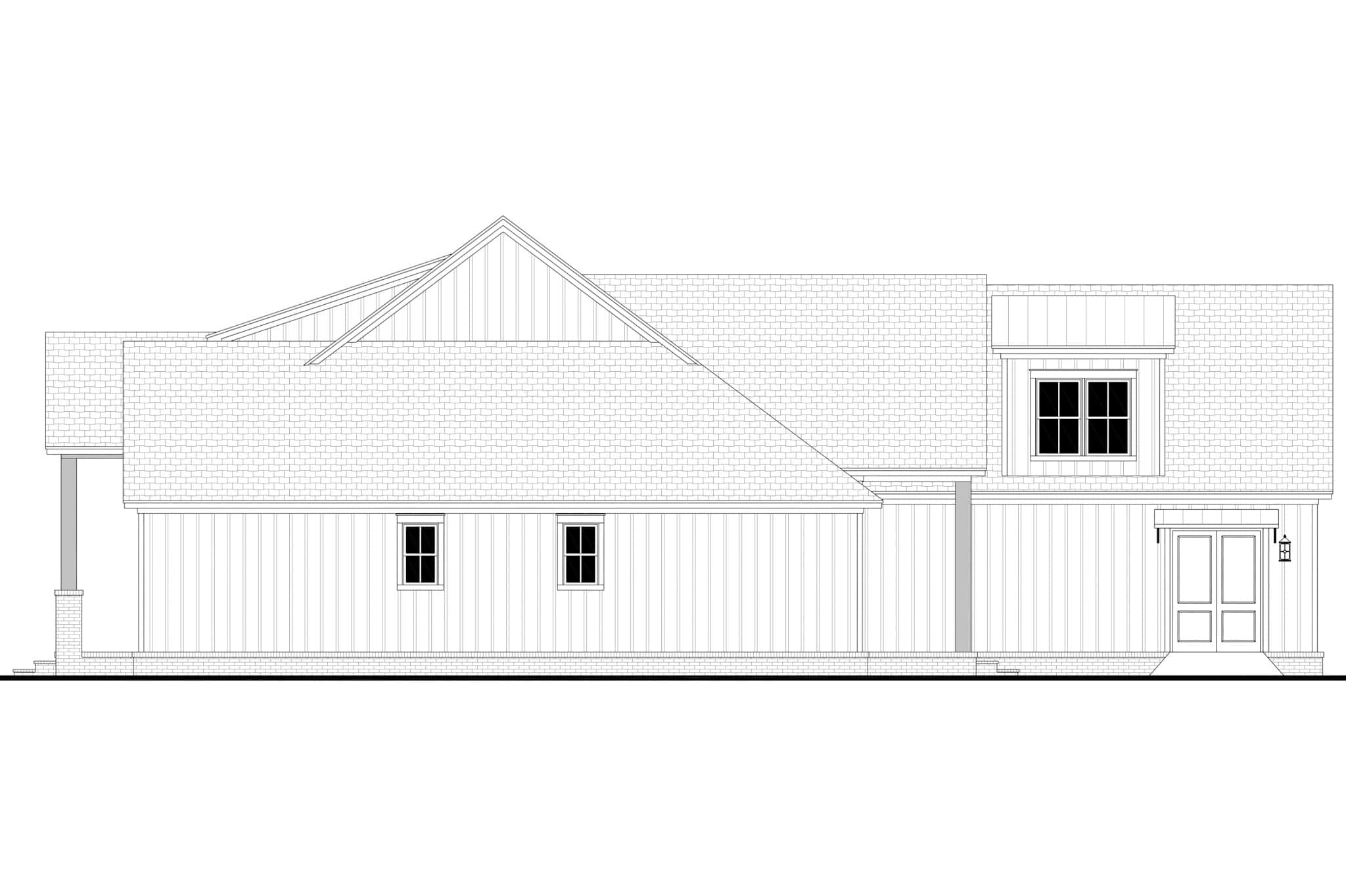 Home Plan Right Elevation of this 3-Bedroom,2881 Sq Ft Plan -142-1551