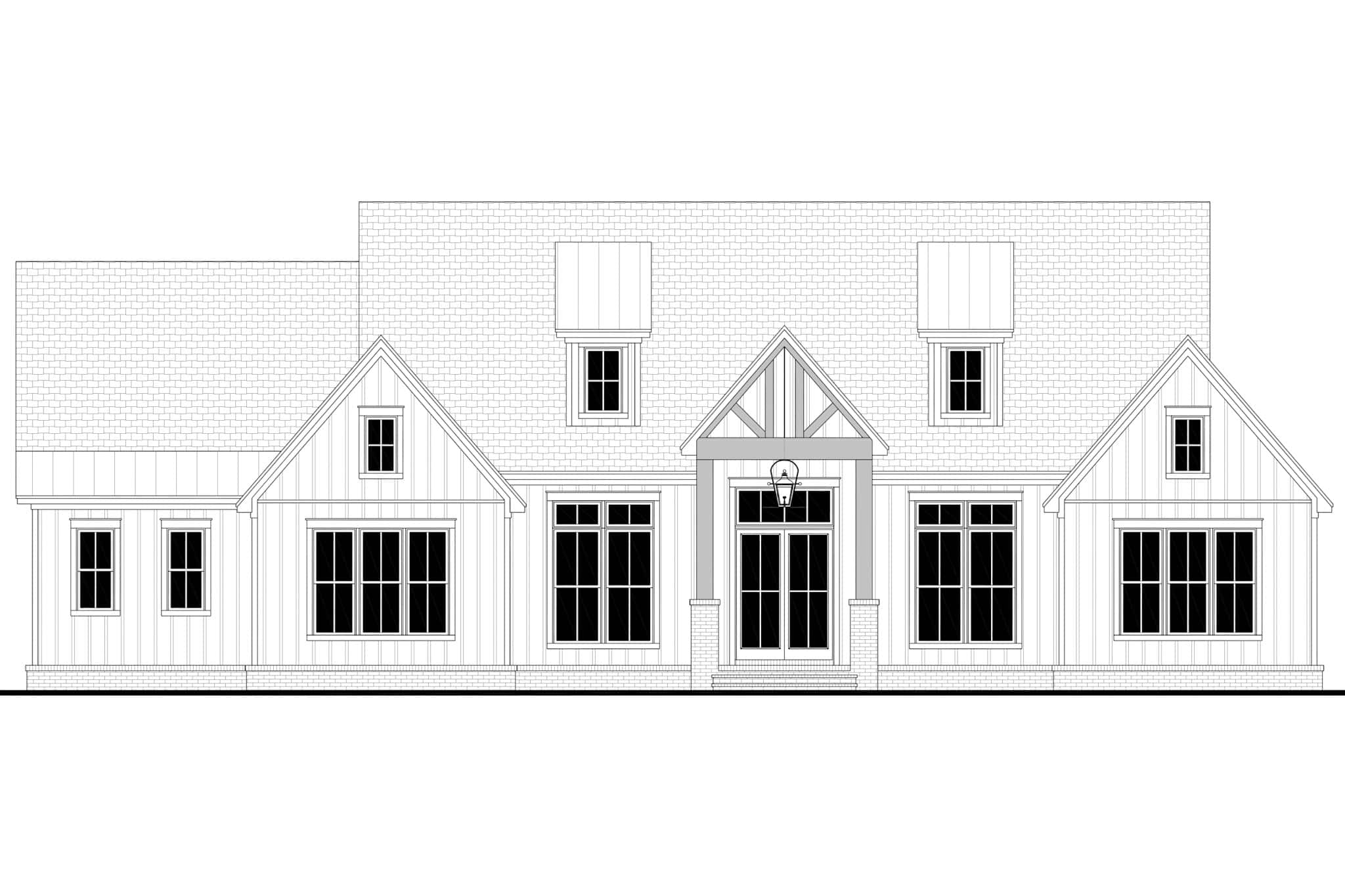 Home Plan Front Elevation of this 3-Bedroom,2881 Sq Ft Plan -142-1551