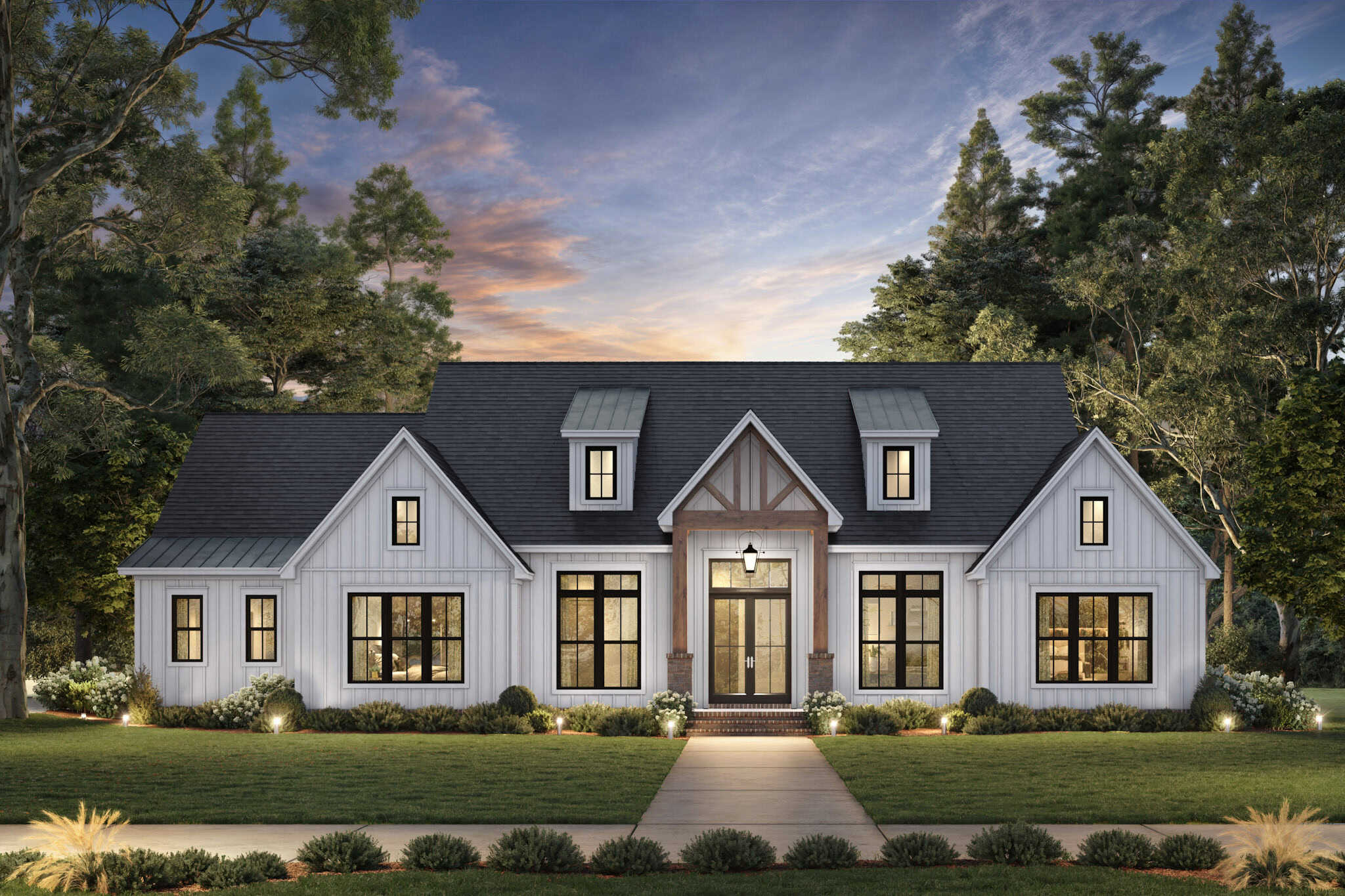 Front View of this 3-Bedroom,2881 Sq Ft Plan -142-1551