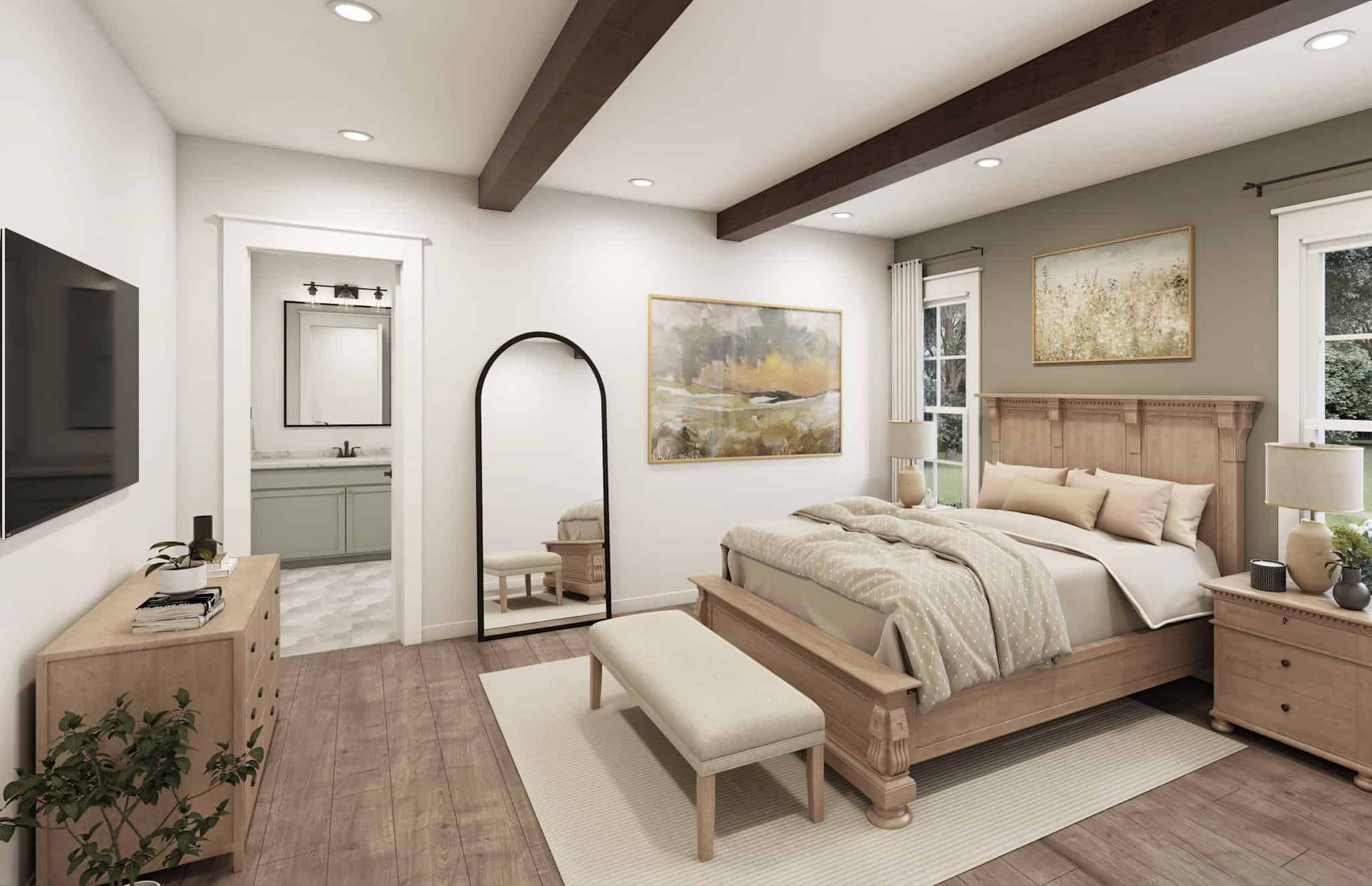 Master Bedroom of this 4-Bedroom,3163 Sq Ft Plan -142-1552