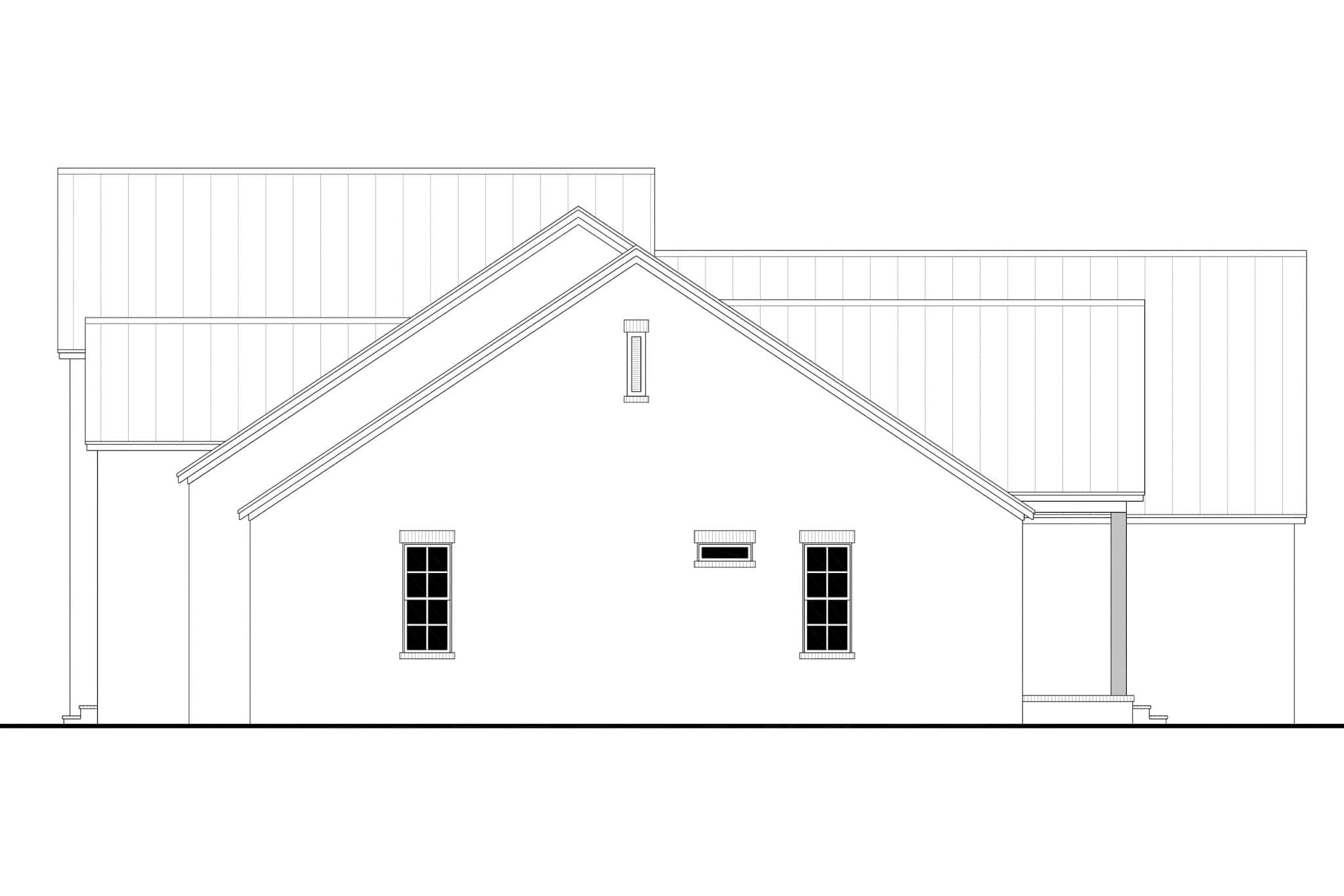 Home Plan Right Elevation of this 4-Bedroom,3163 Sq Ft Plan -142-1552