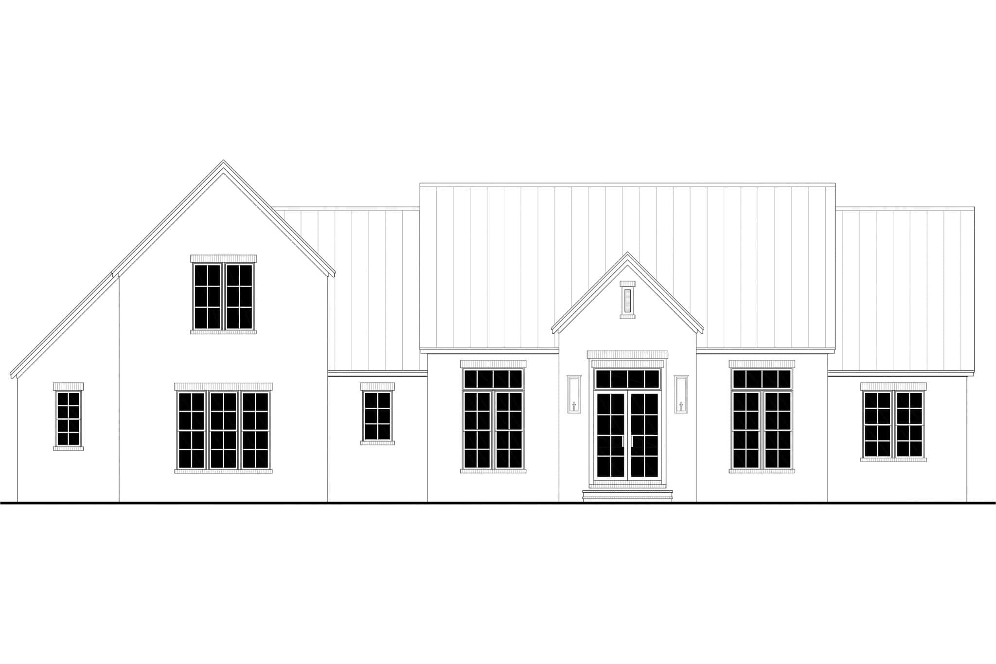 Home Plan Front Elevation of this 4-Bedroom,3163 Sq Ft Plan -142-1552