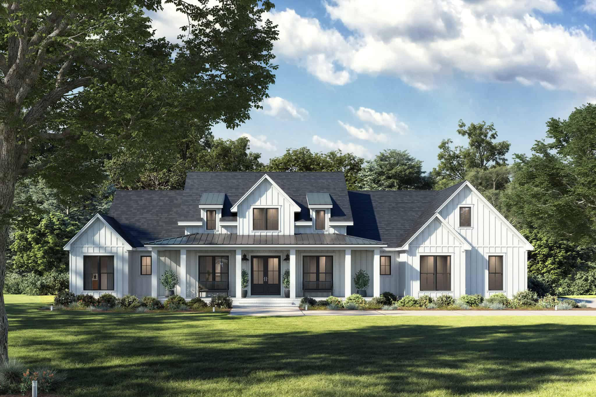 Front View of this 3-Bedroom,2379 Sq Ft Plan -142-1553