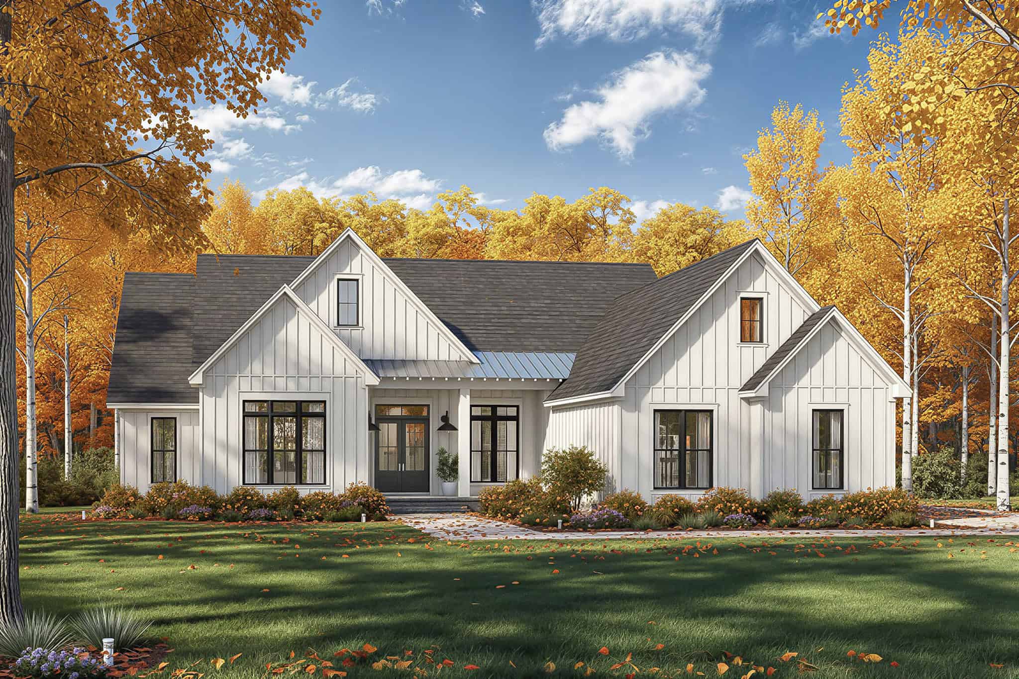 Front View of this 4-Bedroom,2475 Sq Ft Plan -142-1555