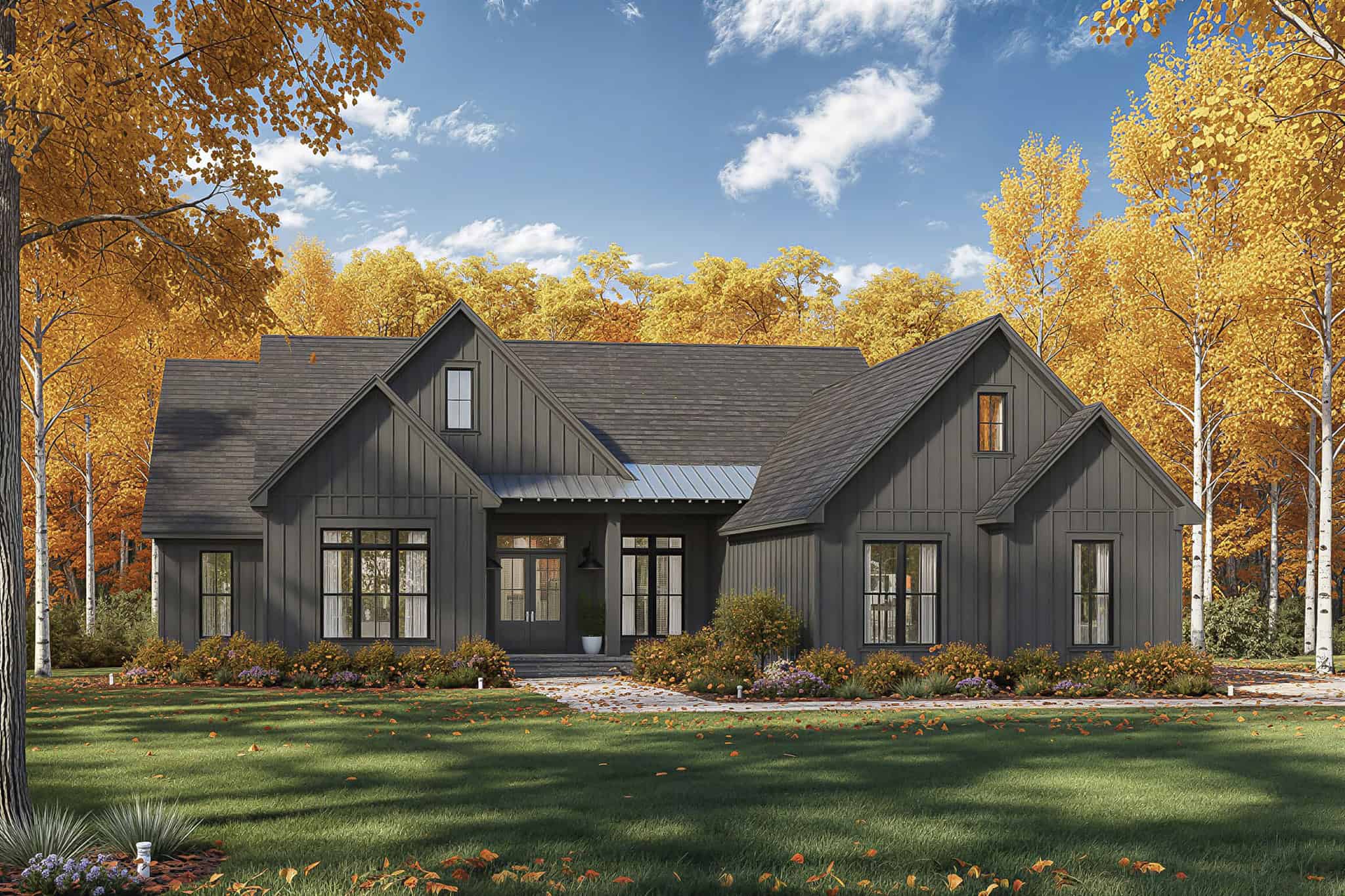 Front View of this 4-Bedroom,2475 Sq Ft Plan -142-1555