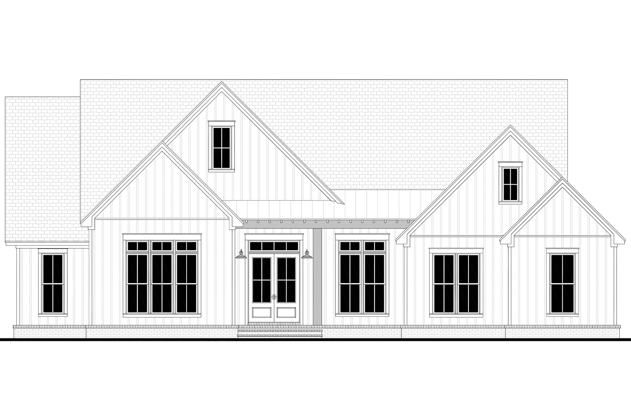 Home Plan Front Elevation of this 4-Bedroom,2475 Sq Ft Plan -142-1555