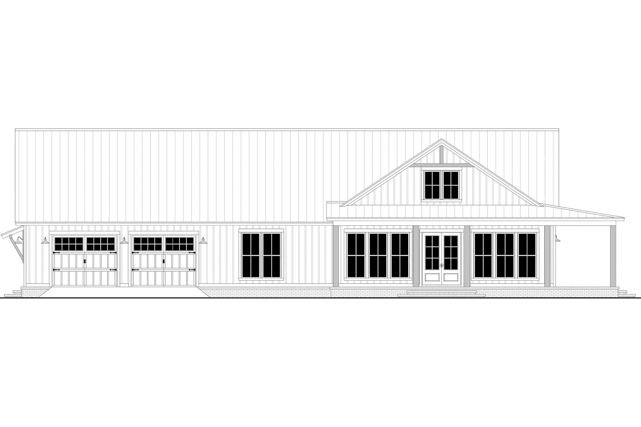 Home Plan Front Elevation of this 3-Bedroom,2000 Sq Ft Plan -142-1556