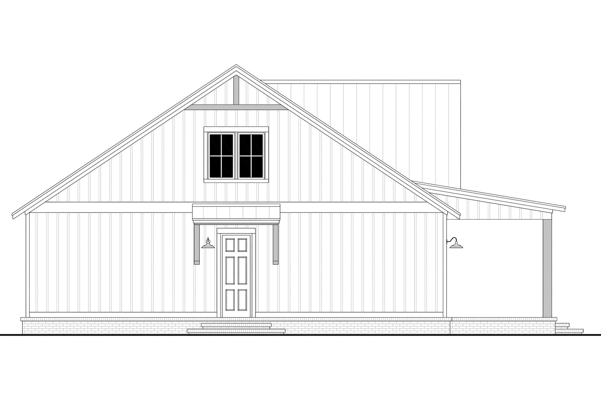 Home Plan Left Elevation of this 3-Bedroom,2000 Sq Ft Plan -142-1556