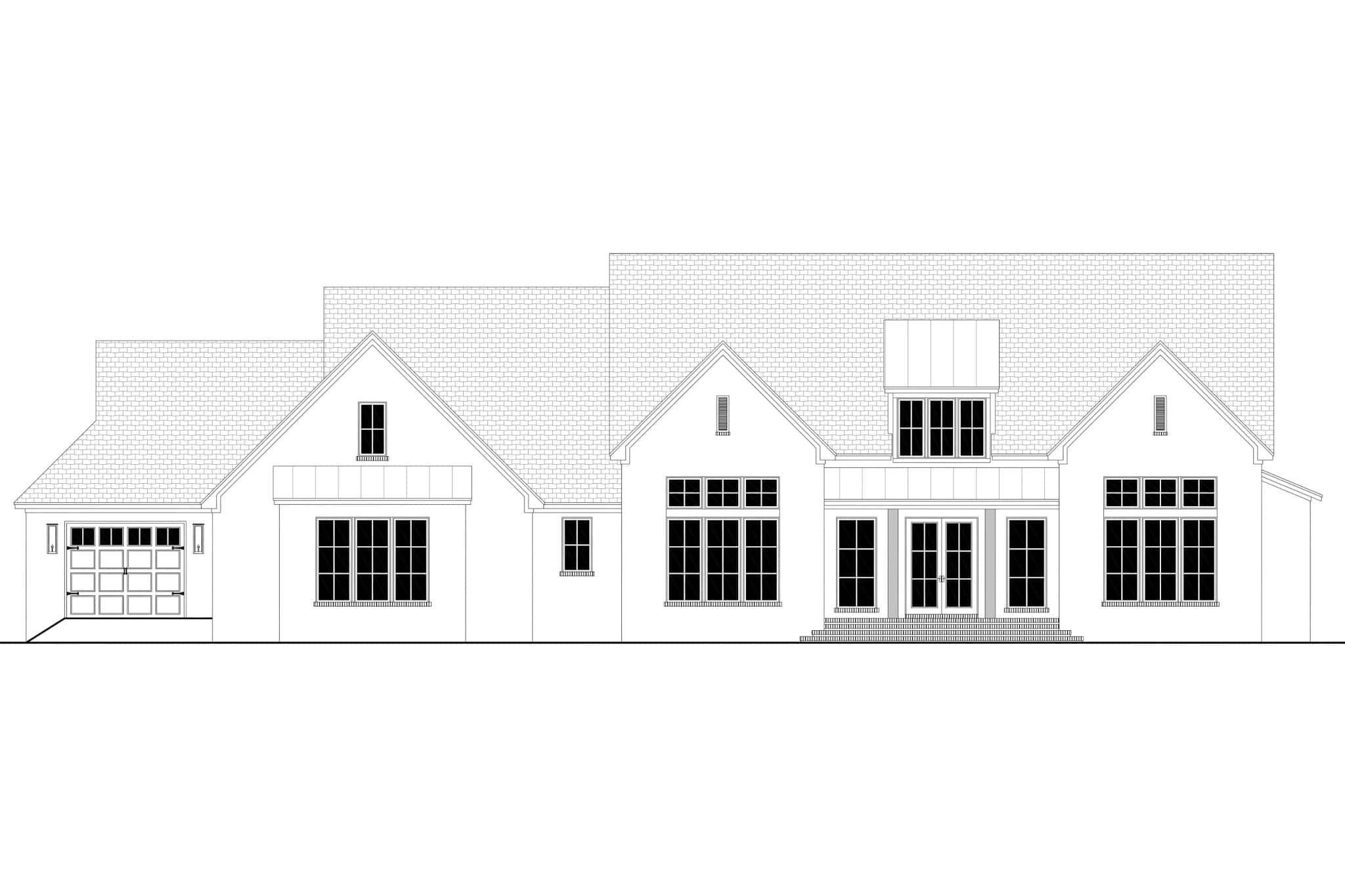 Home Plan Front Elevation of this 4-Bedroom,3250 Sq Ft Plan -142-1557