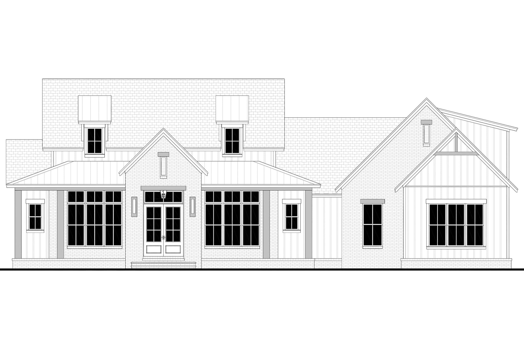 Home Plan Front Elevation of this 3-Bedroom,2250 Sq Ft Plan -142-1558
