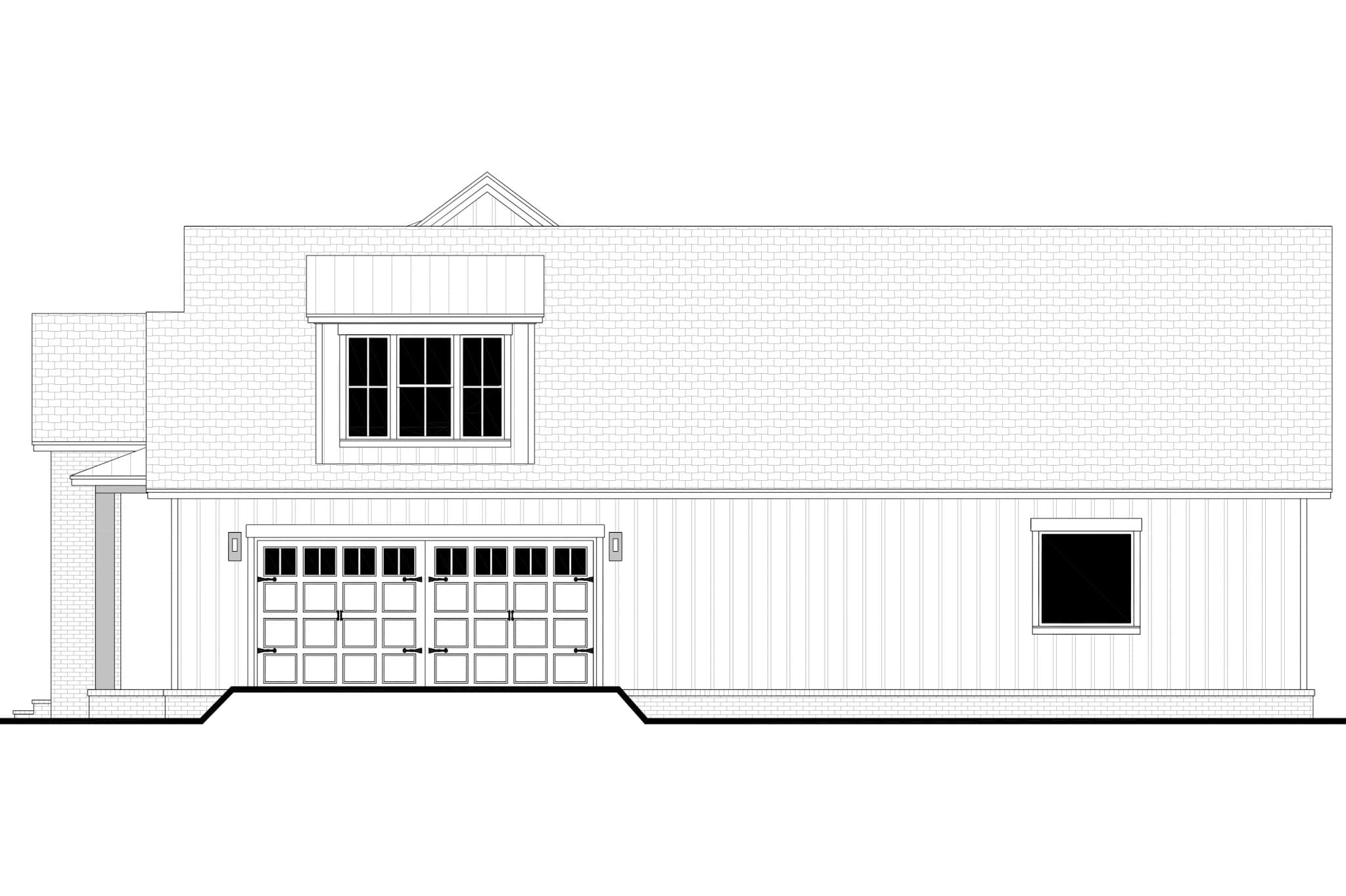 Home Plan Right Elevation of this 3-Bedroom,2250 Sq Ft Plan -142-1558