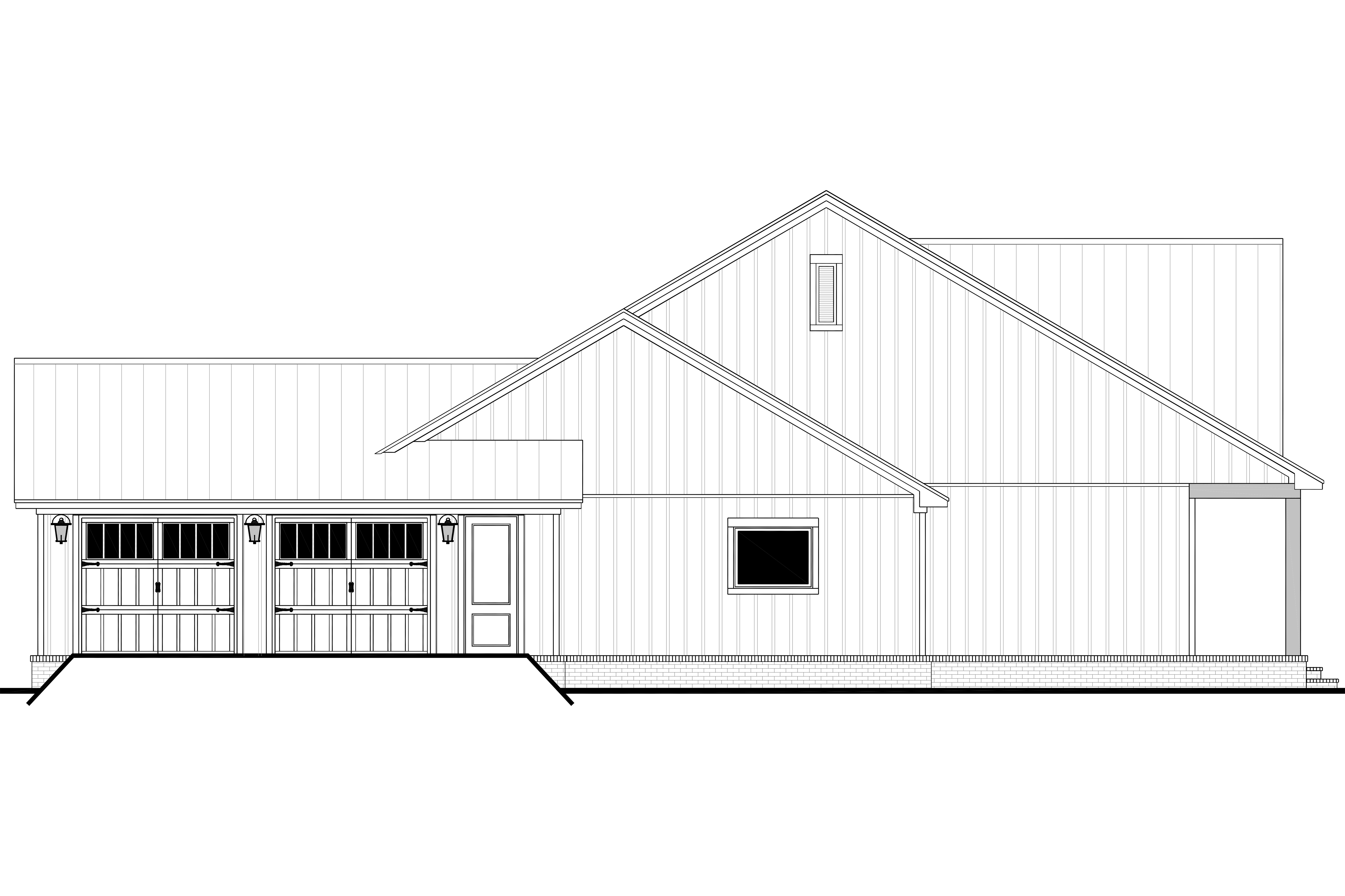 Home Plan Left Elevation of this 3-Bedroom,1990 Sq Ft Plan -142-1559