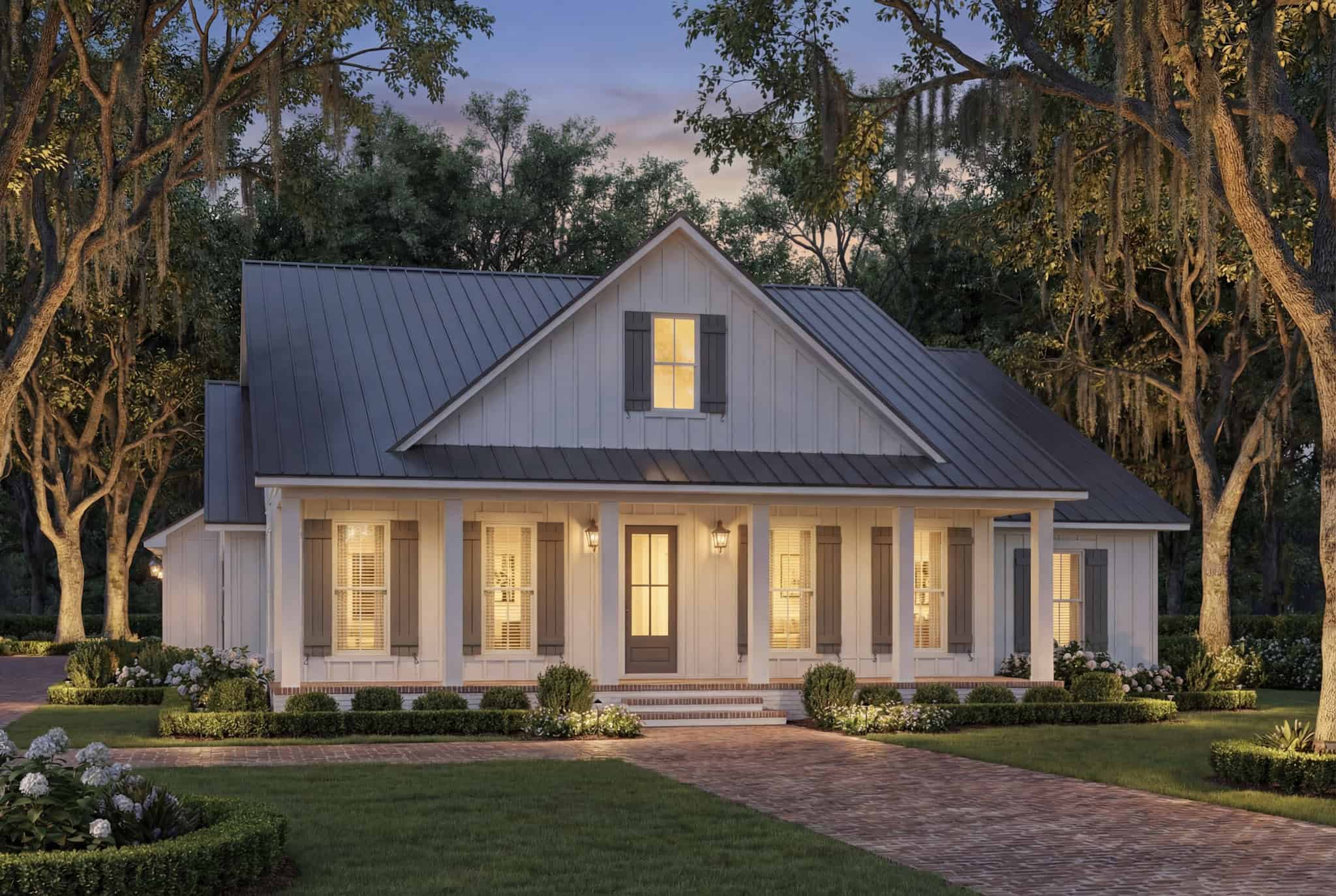 Home at Night of this 3-Bedroom,1990 Sq Ft Plan -142-1559