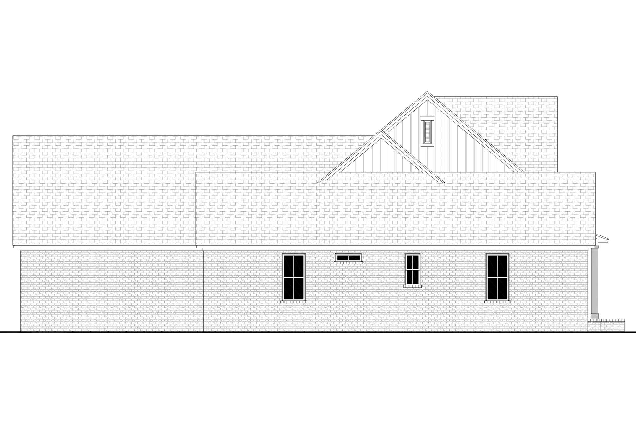 Home Plan Left Elevation of this 4-Bedroom,2888 Sq Ft Plan -142-1561