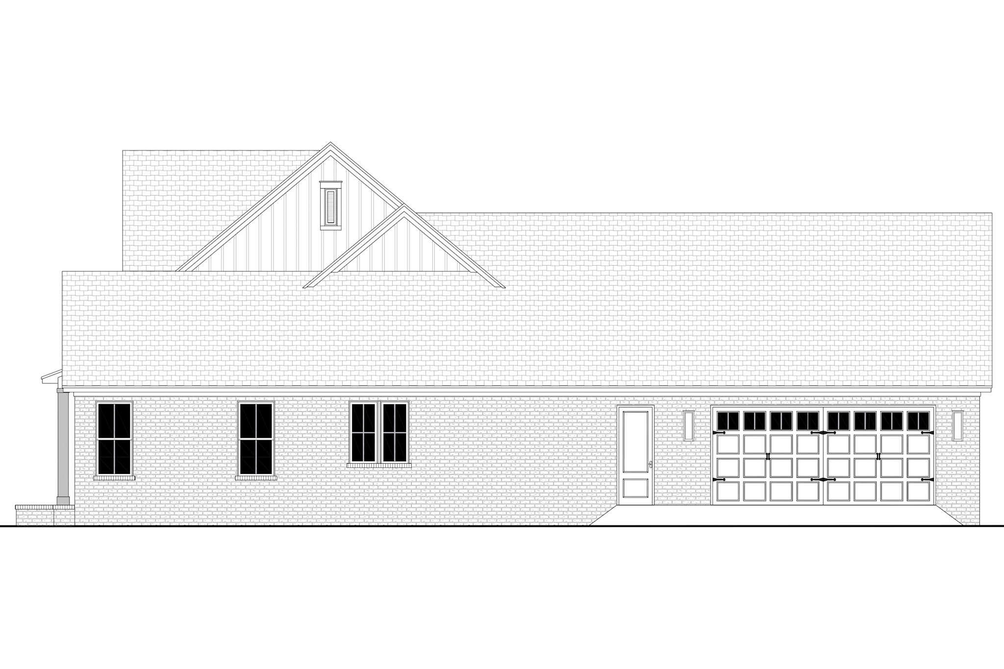 Home Plan Right Elevation of this 4-Bedroom,2888 Sq Ft Plan -142-1561